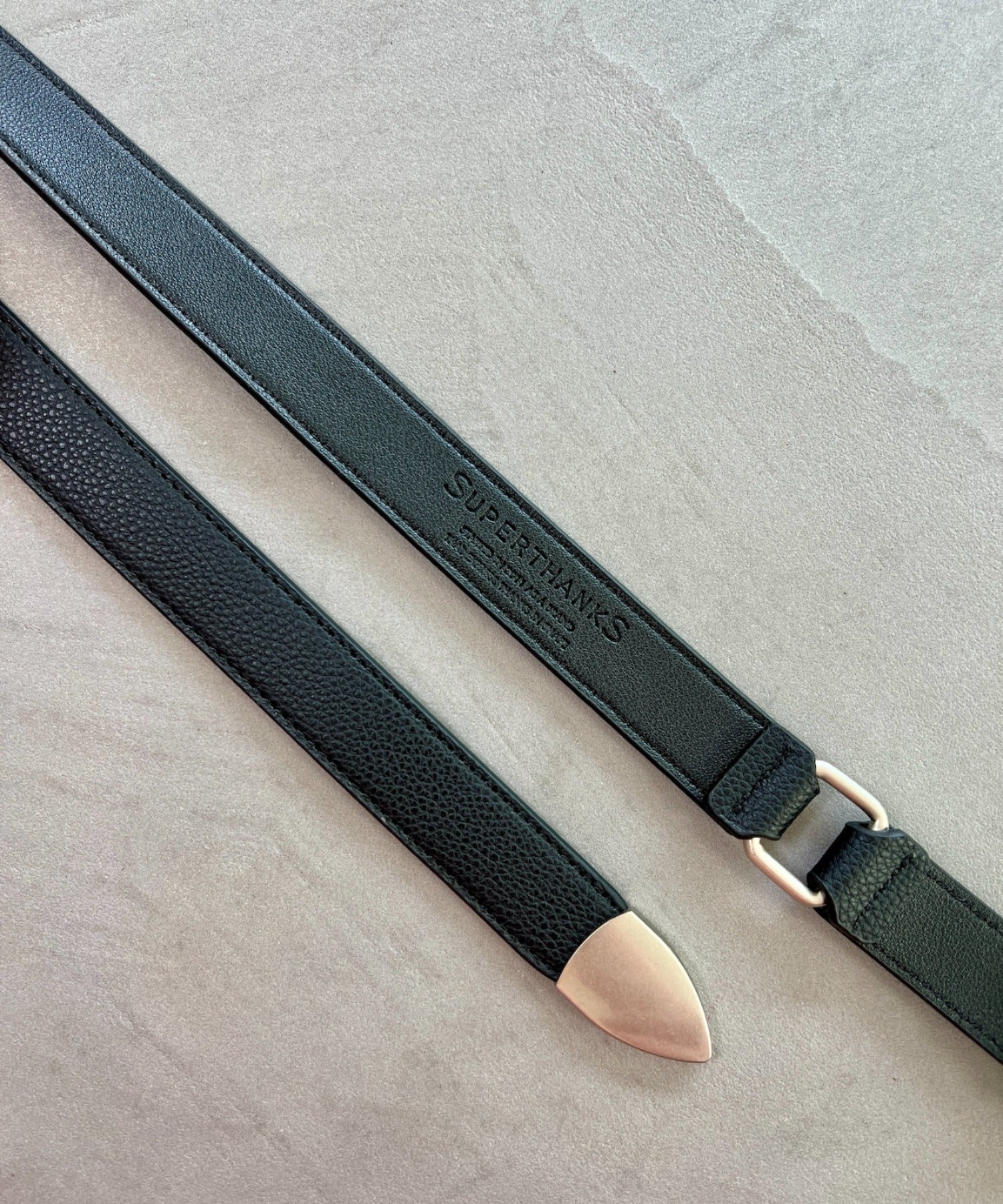 ベルト beta post  Long Narrow Belt Black Long narrow belt - black/silver