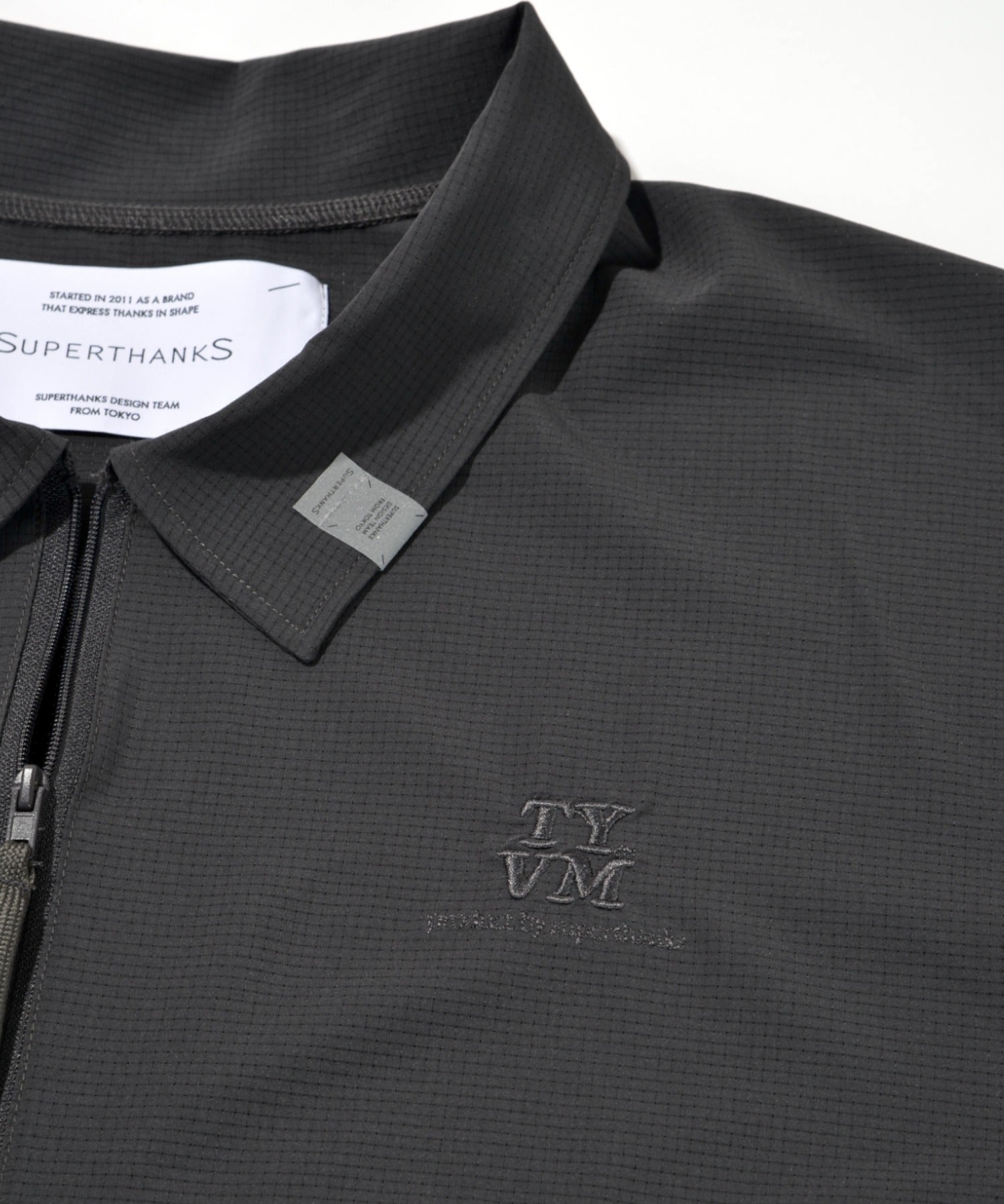Technical S/S zip-pullover c.gray/black
