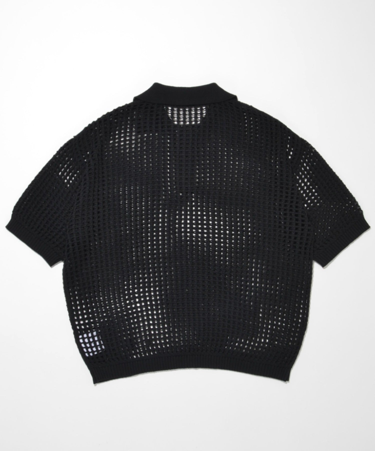 Mesh knit polo shirt - khaki