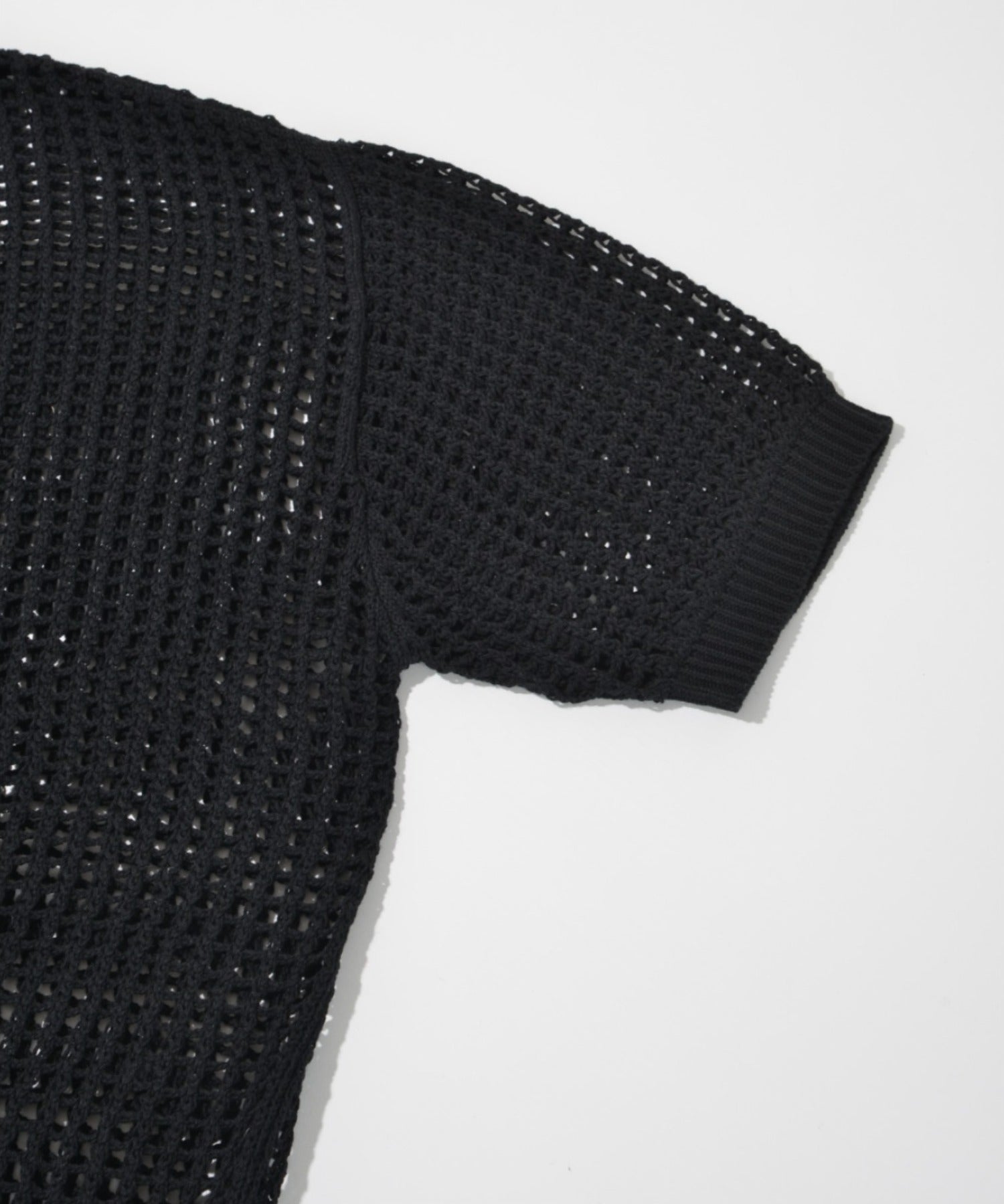 Mesh knit polo shirt - khaki