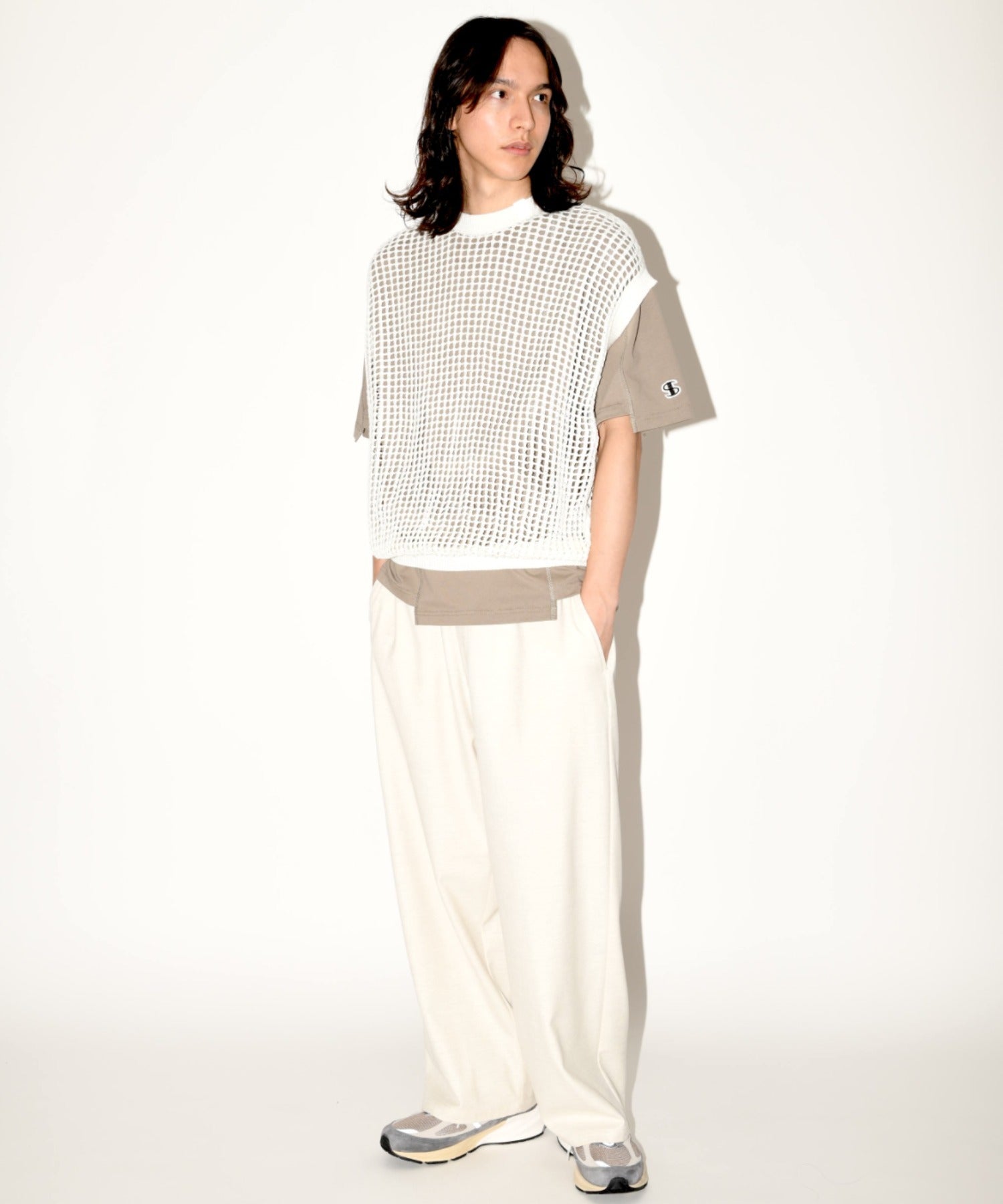 Mesh sleeveless - white