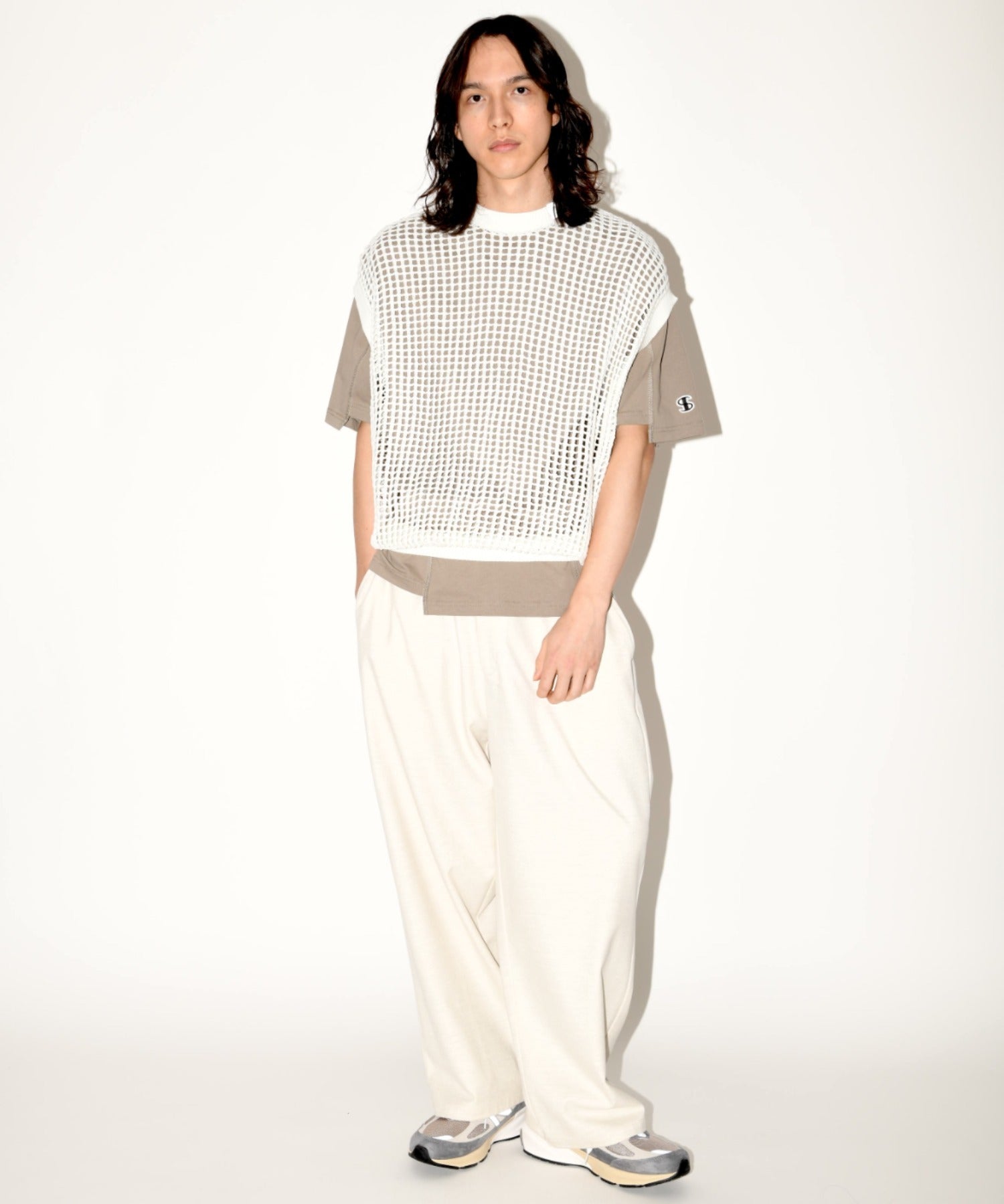 Mesh sleeveless - khaki