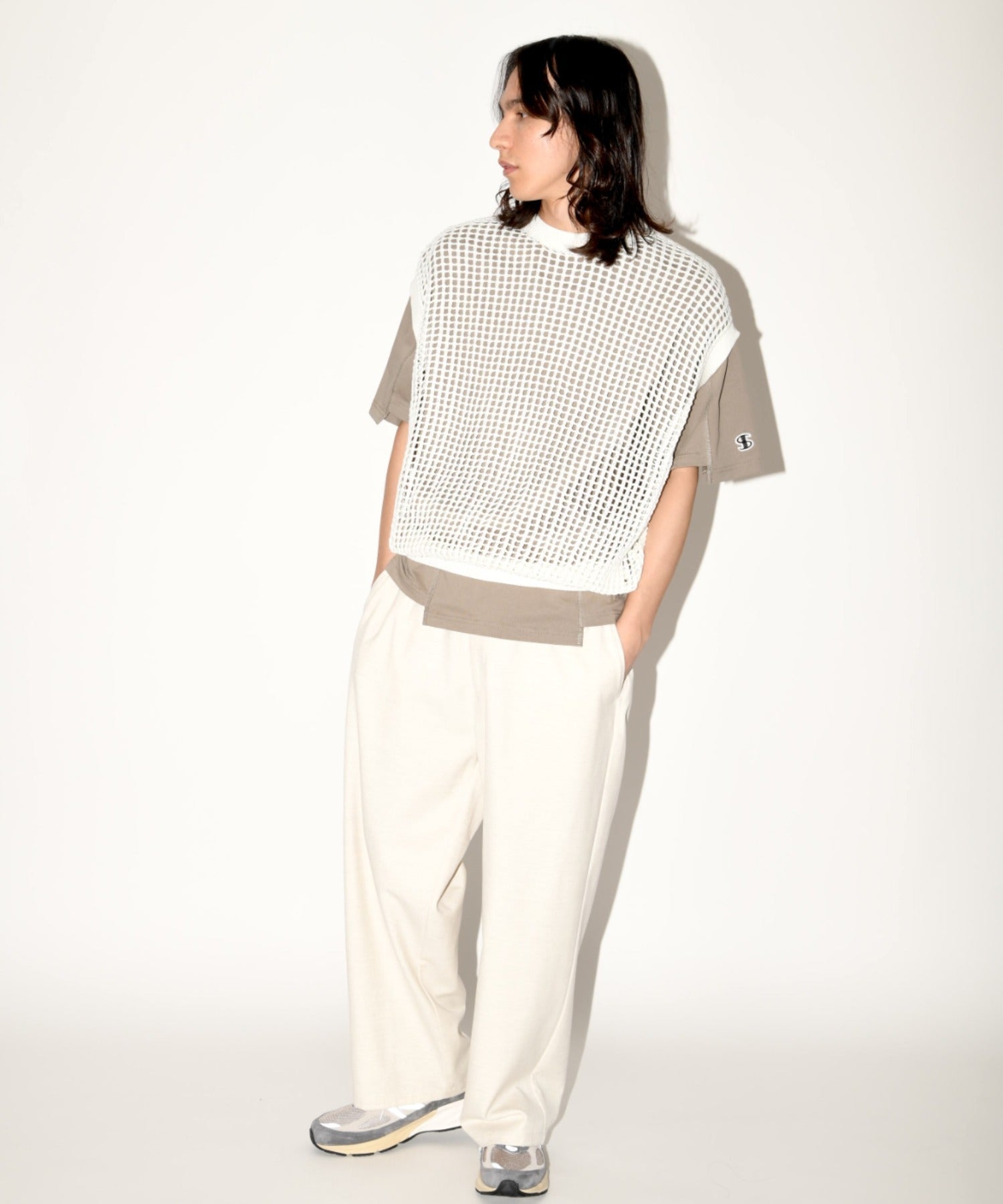 Mesh sleeveless - gray