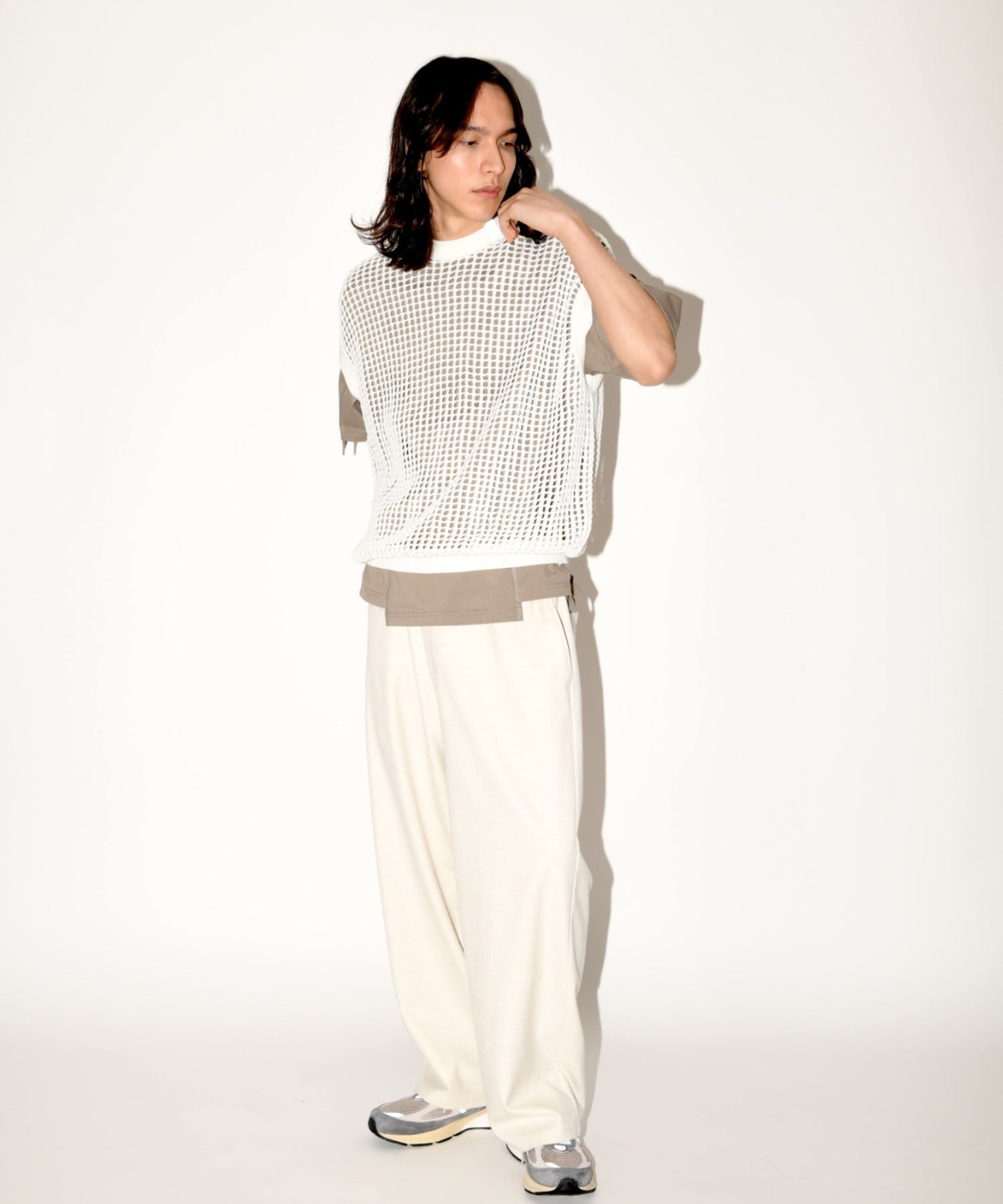 Mesh sleeveless - khaki