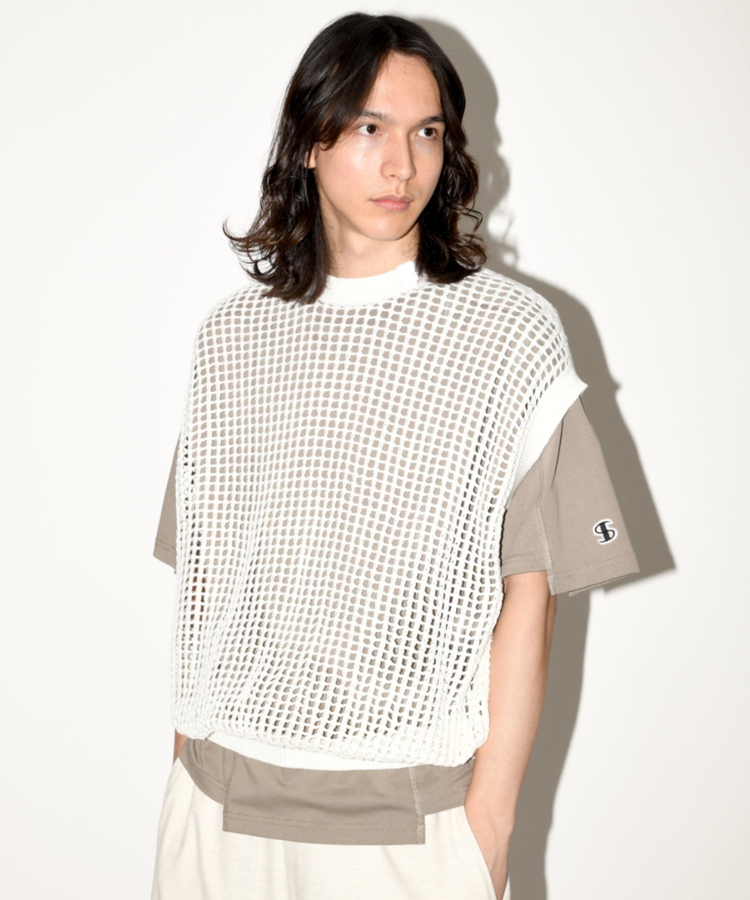 Mesh sleeveless - gray