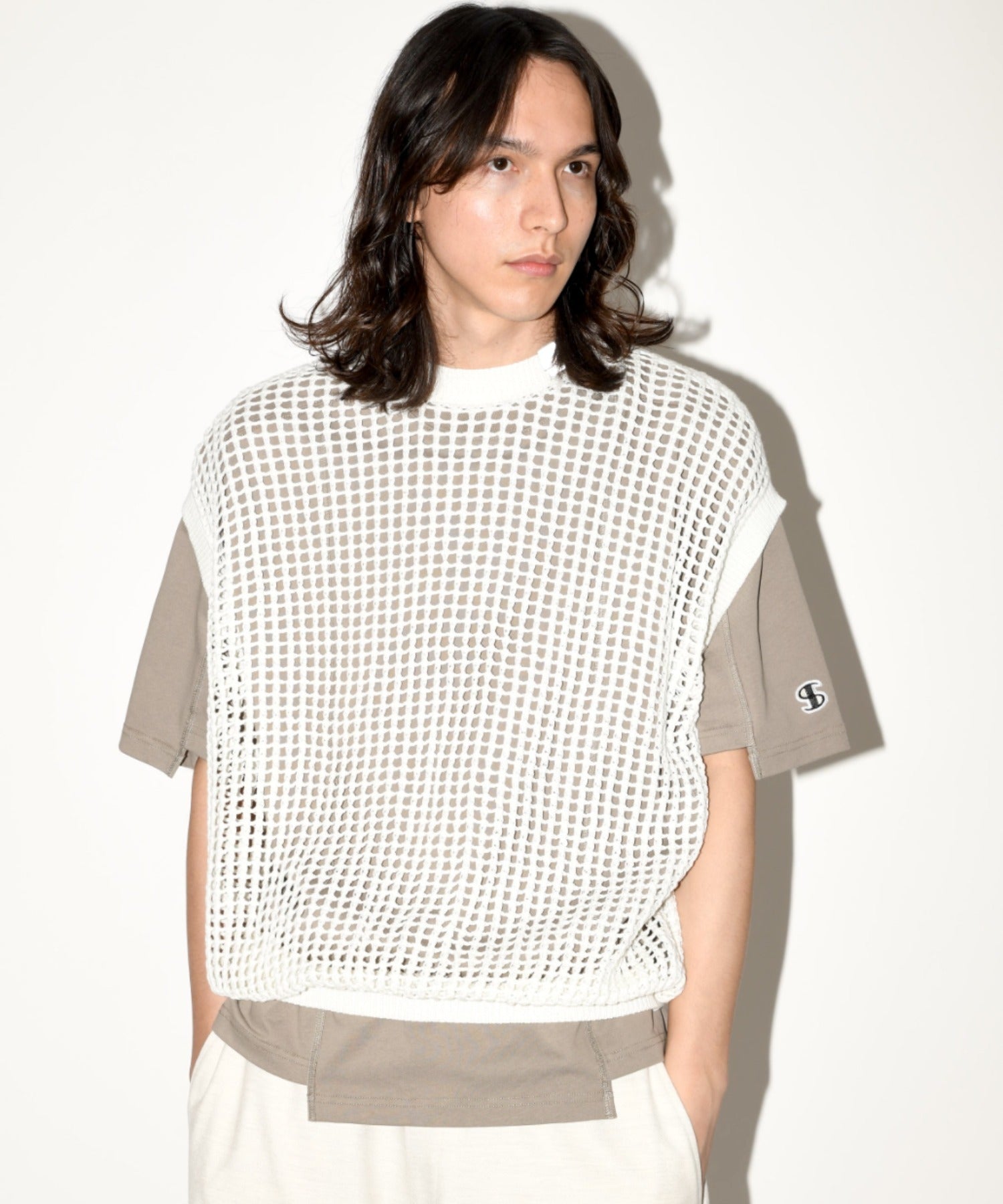 Mesh sleeveless - gray