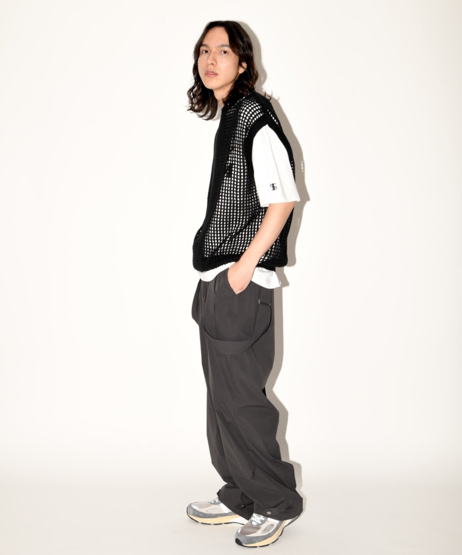 Mesh sleeveless - white