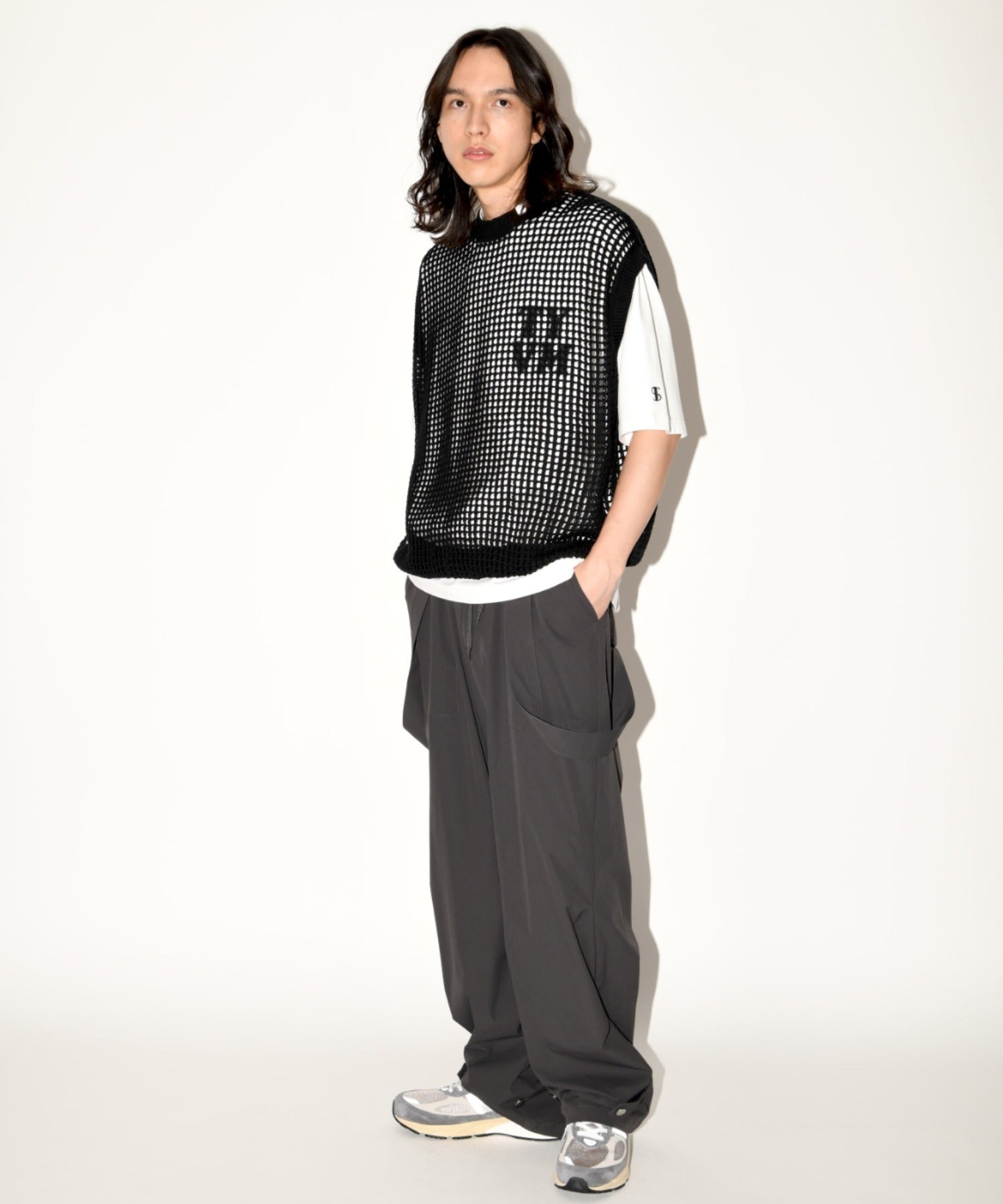 Mesh sleeveless - gray