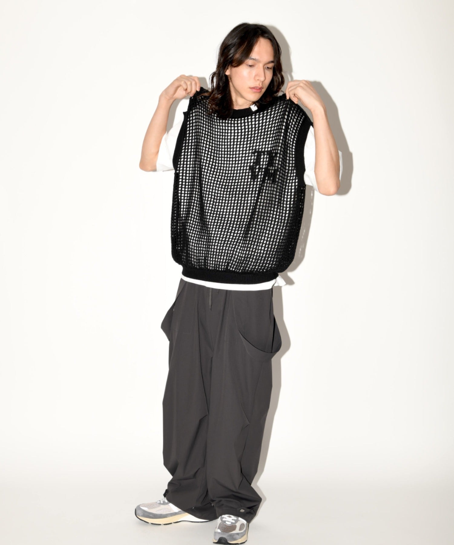 Mesh sleeveless - white