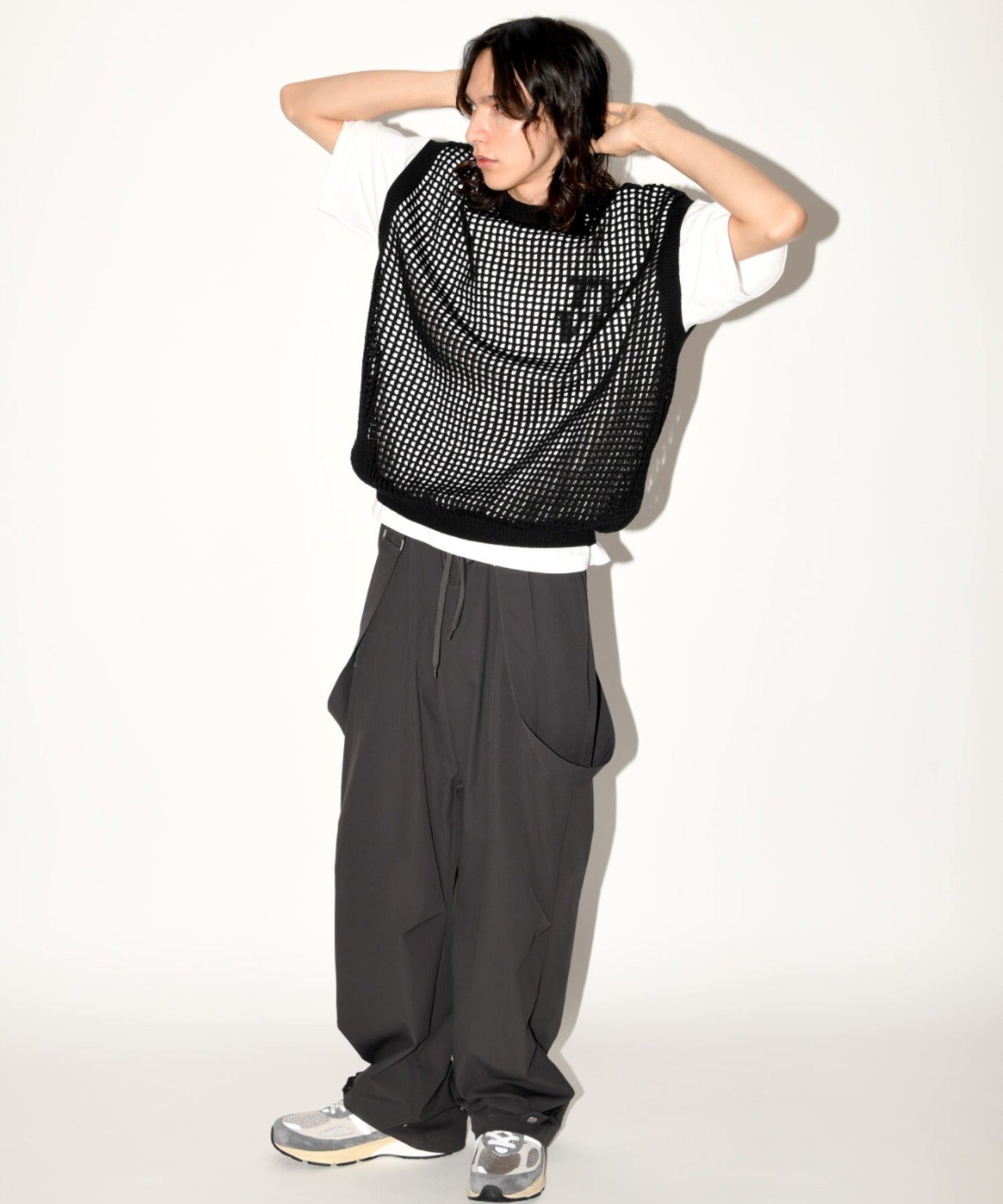 Mesh sleeveless - gray