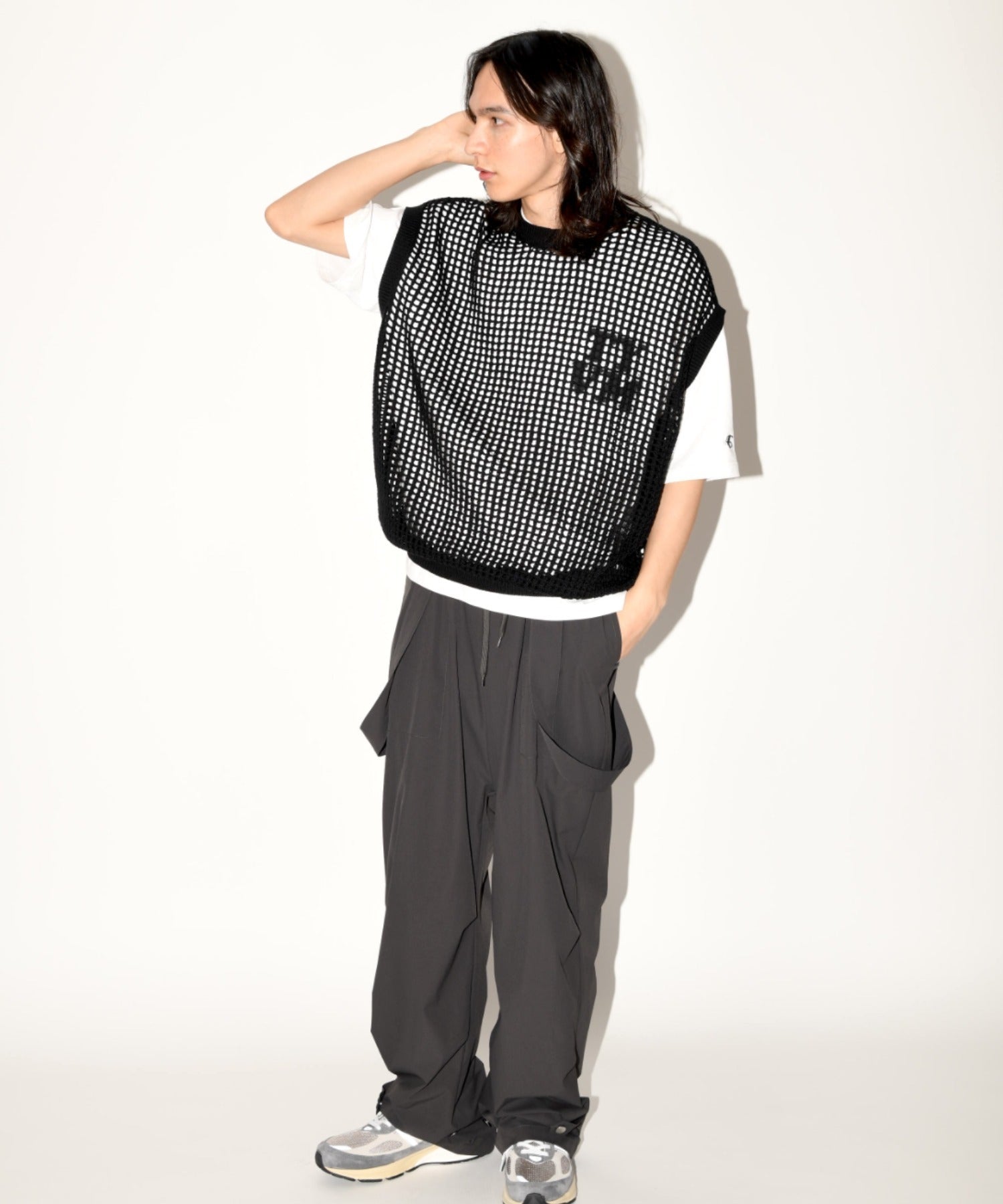 Mesh sleeveless - gray