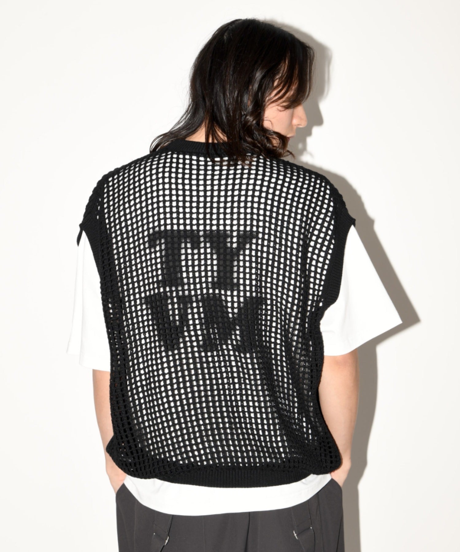 Mesh sleeveless - white