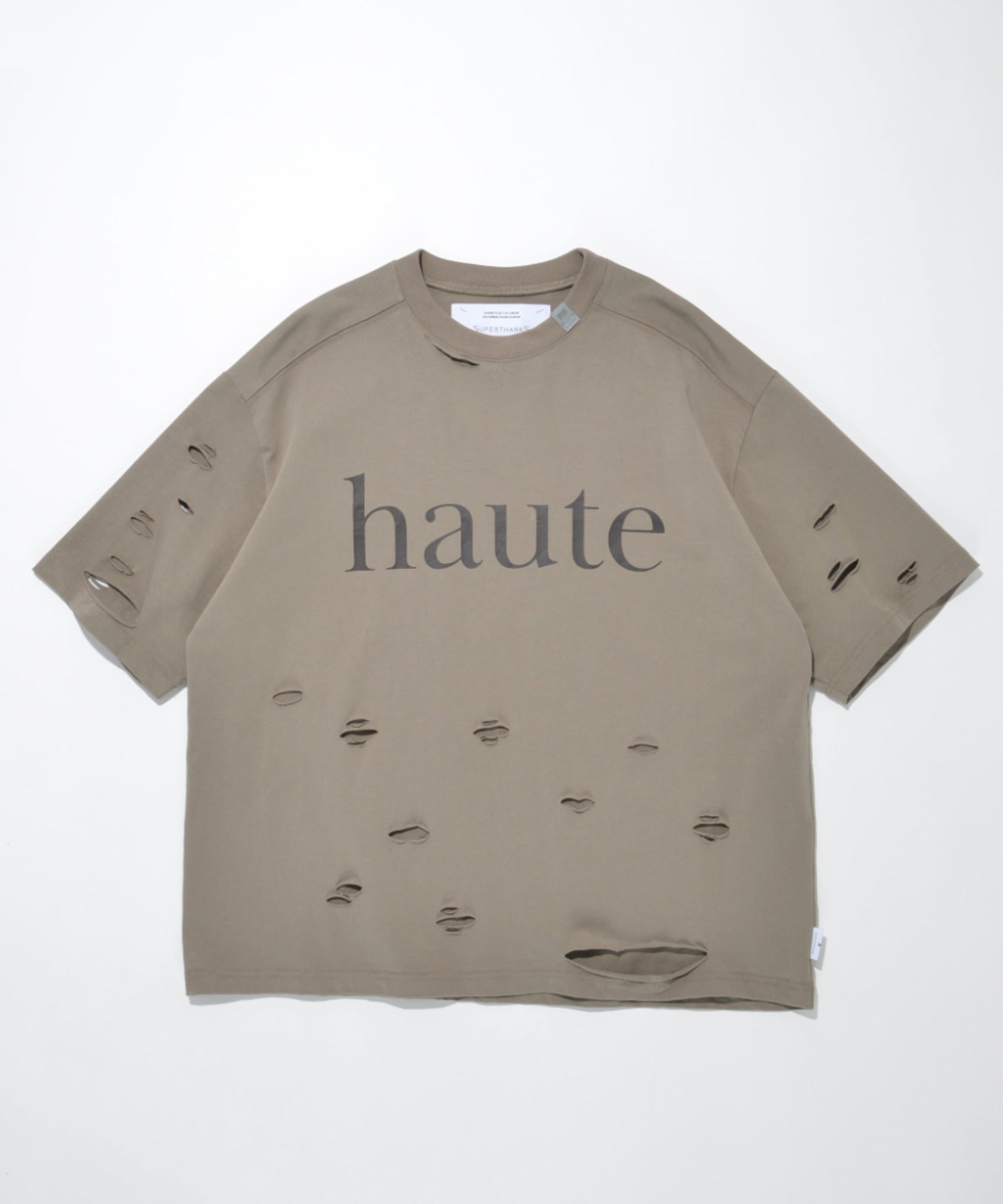 ”haute"damage S/S T-shirt - khaki