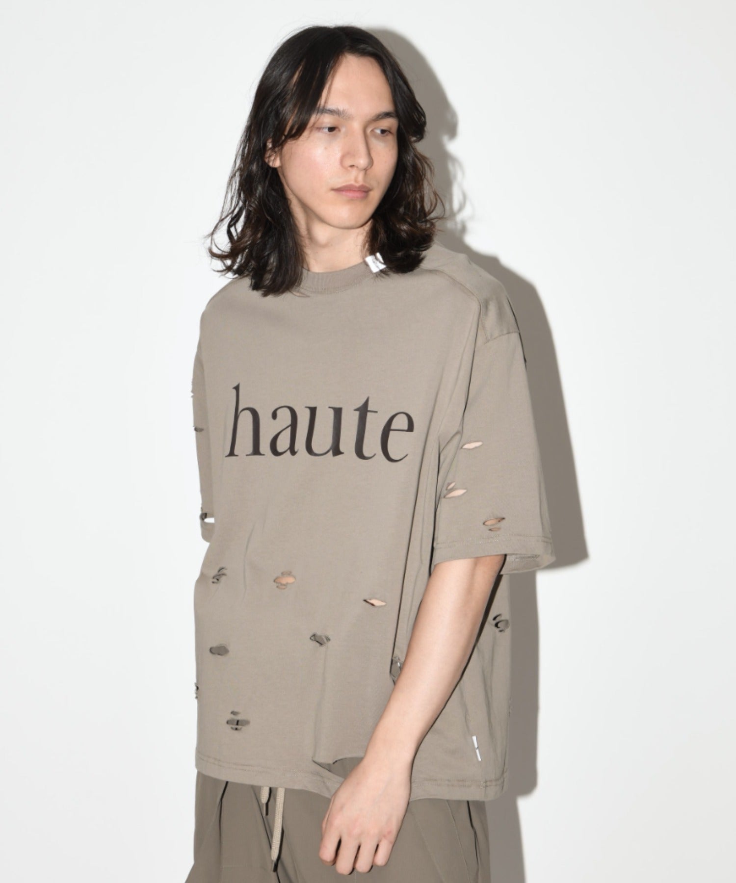 ”haute"damage S/S T-shirt - white