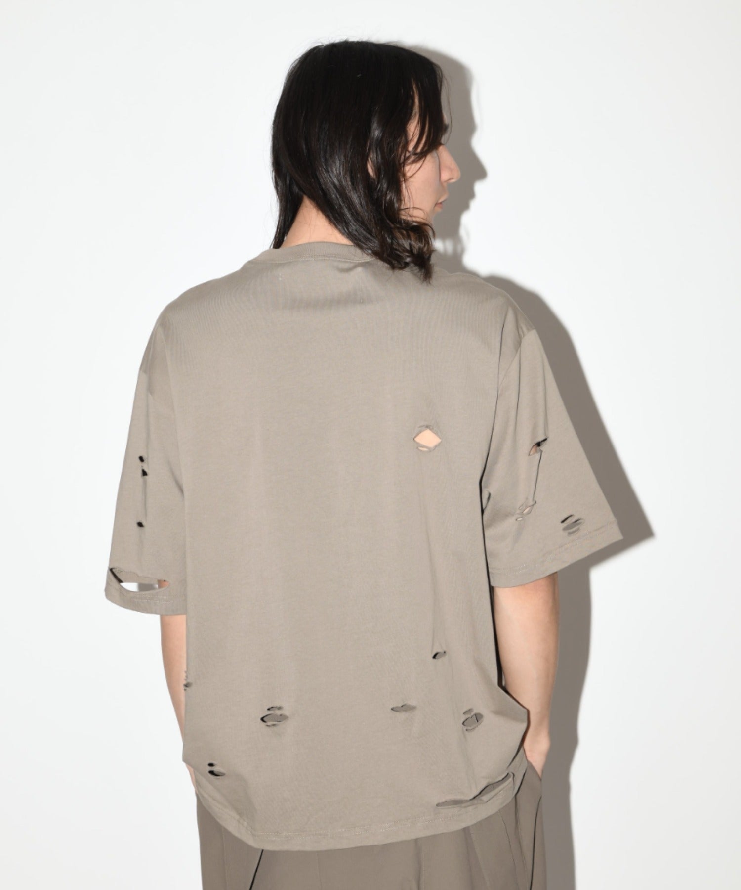 ”haute"damage S/S T-shirt - khaki
