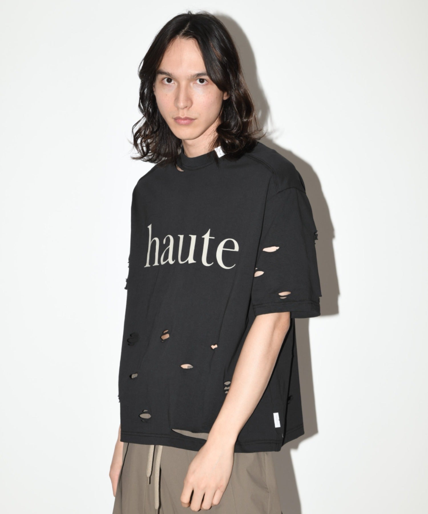 ”haute"damage S/S T-shirt - khaki