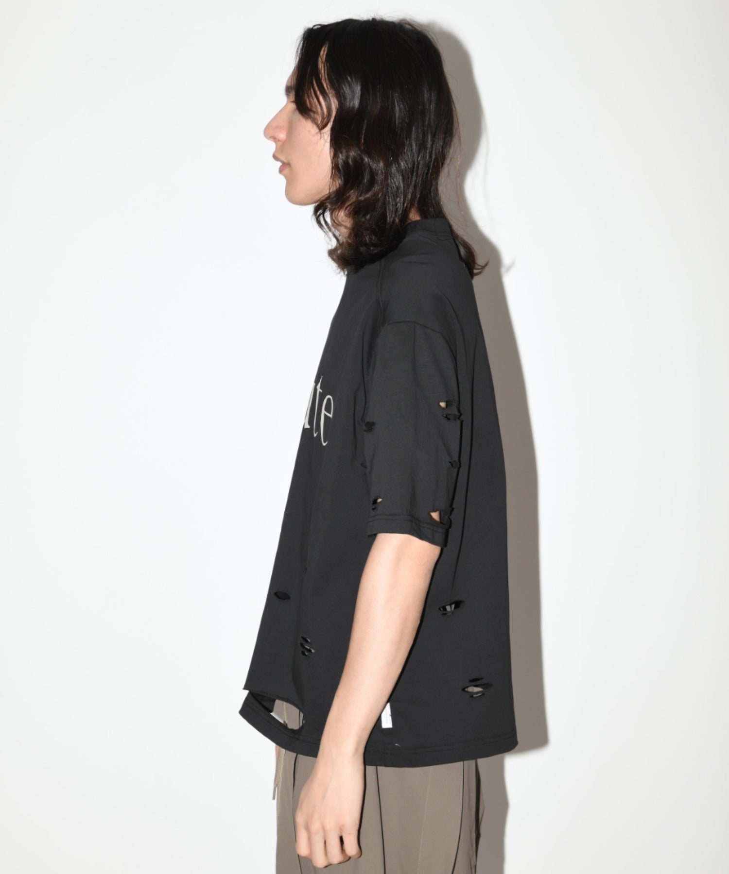 ”haute"damage S/S T-shirt - khaki