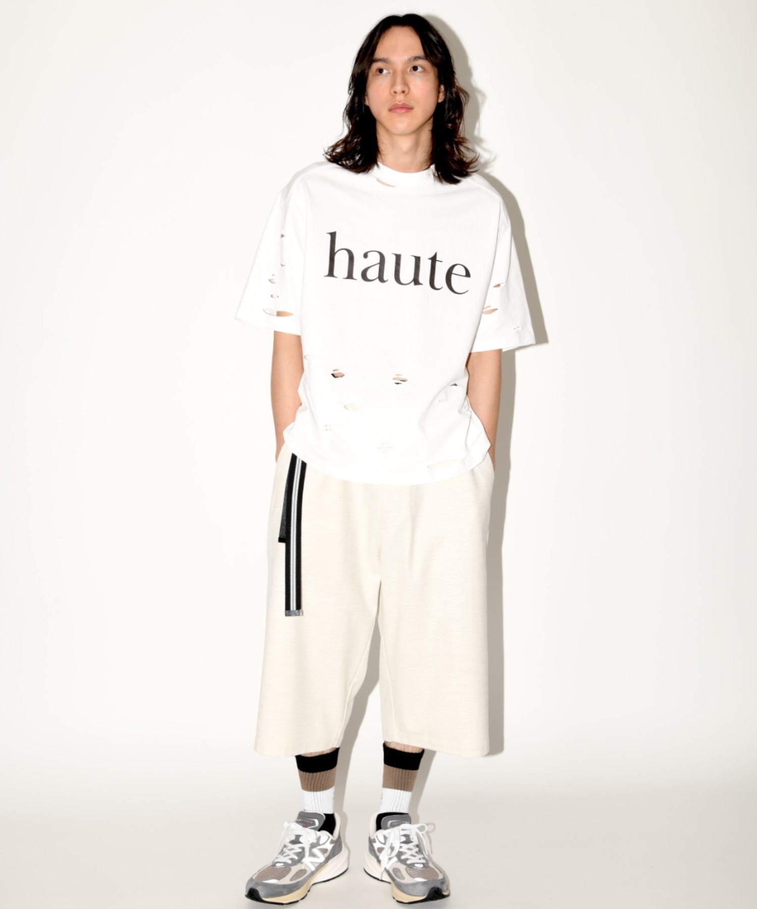 ”haute"damage S/S T-shirt - khaki