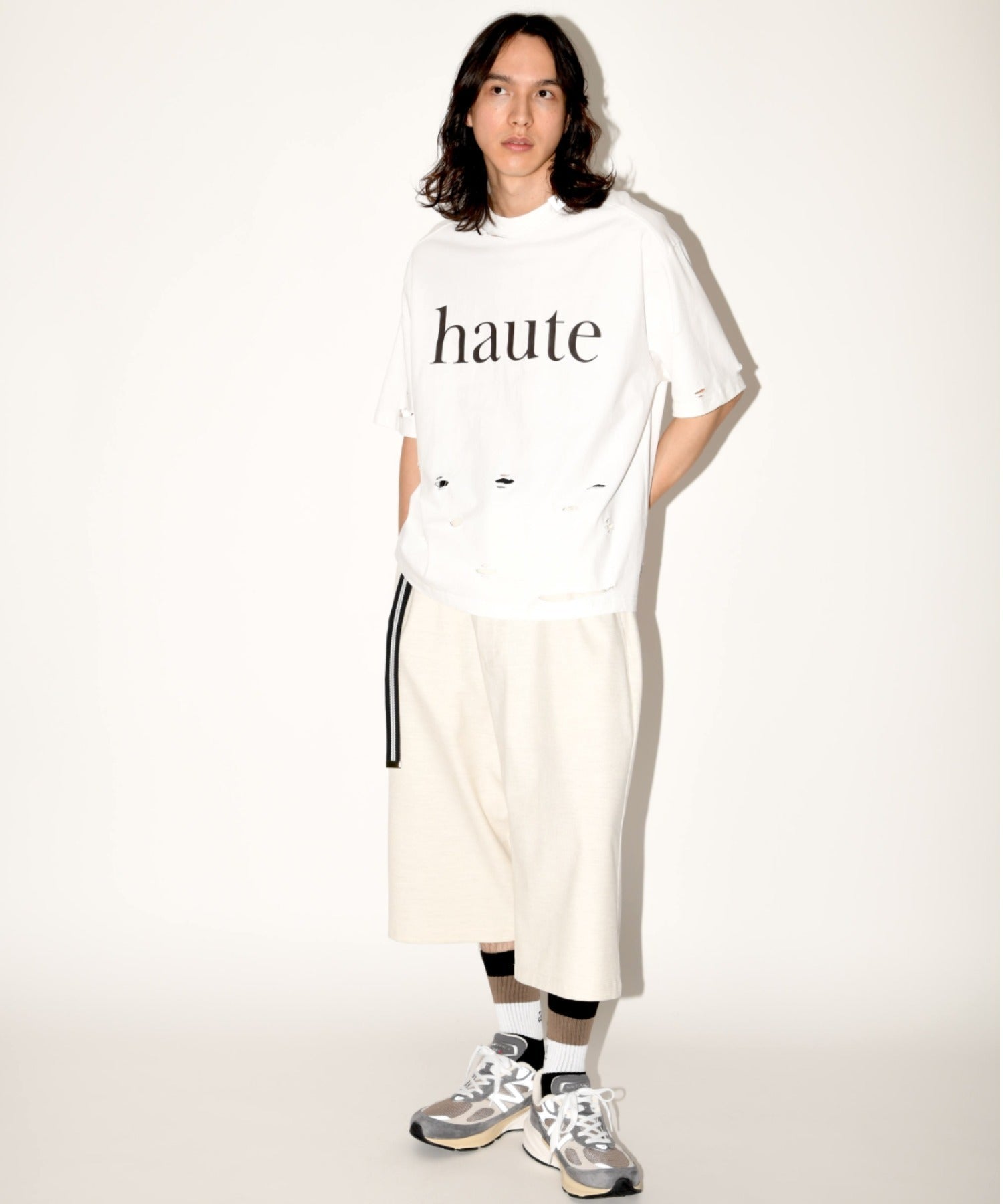 ”haute"damage S/S T-shirt - khaki