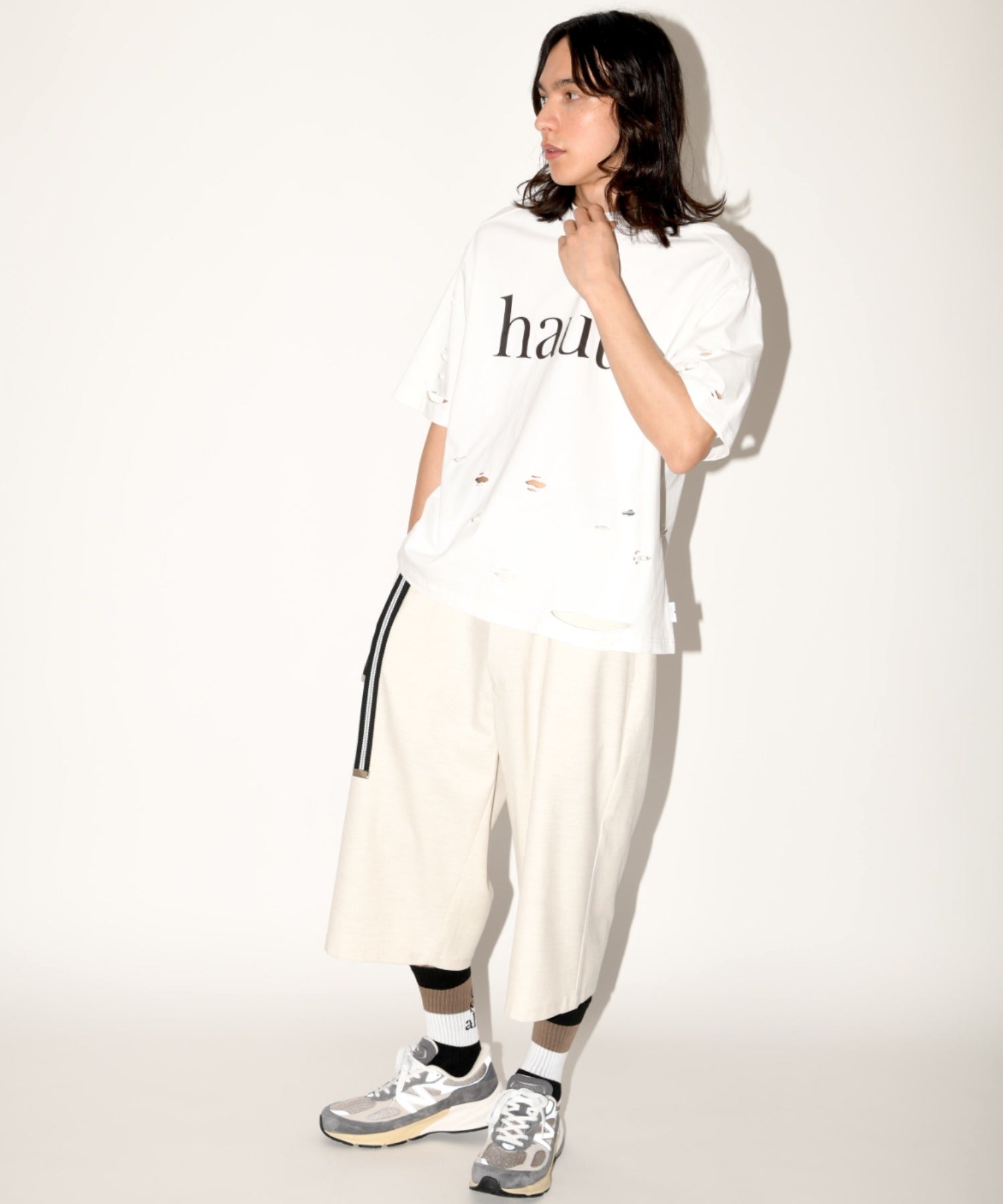 ”haute"damage S/S T-shirt - khaki