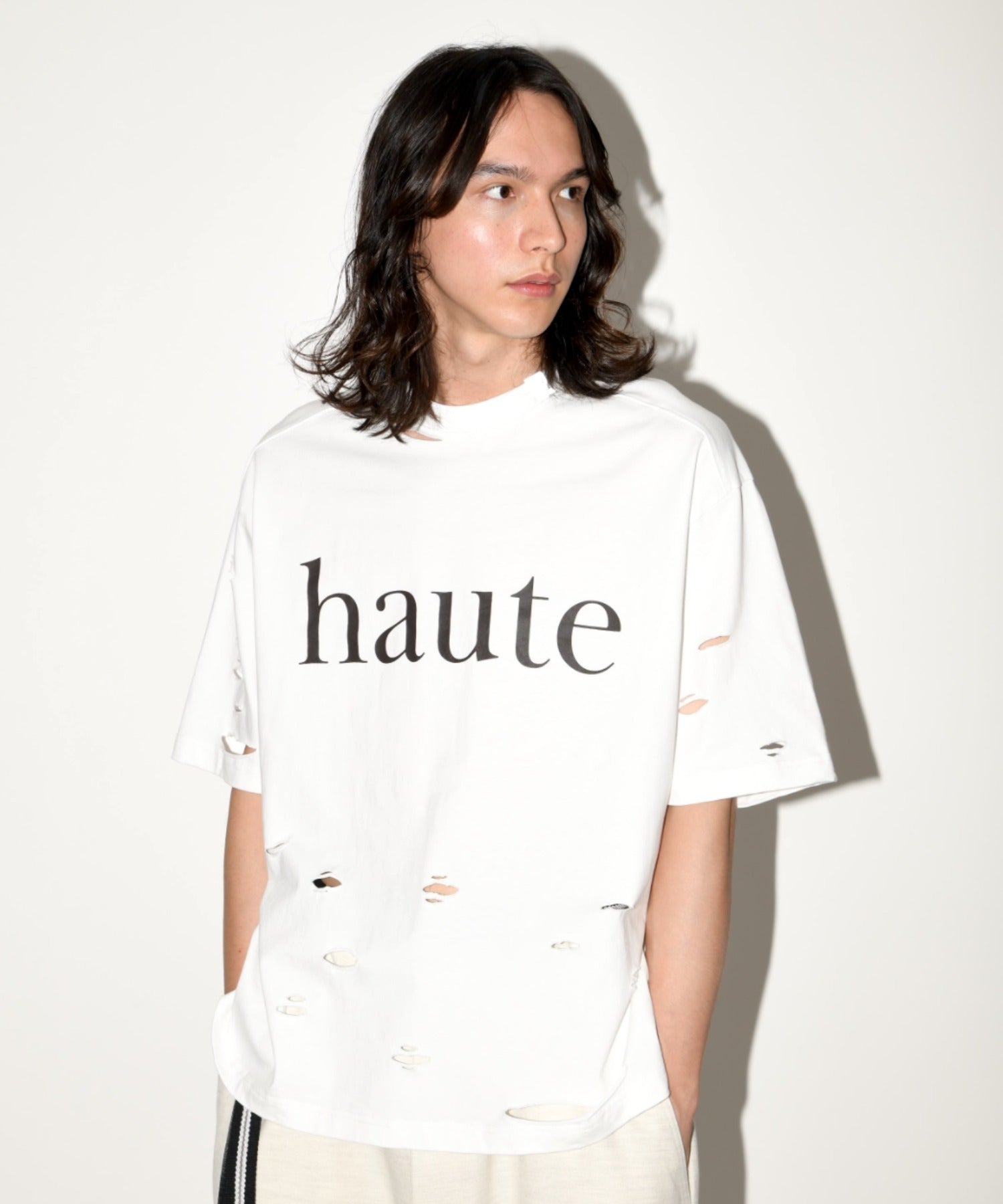 ”haute"damage S/S T-shirt - khaki