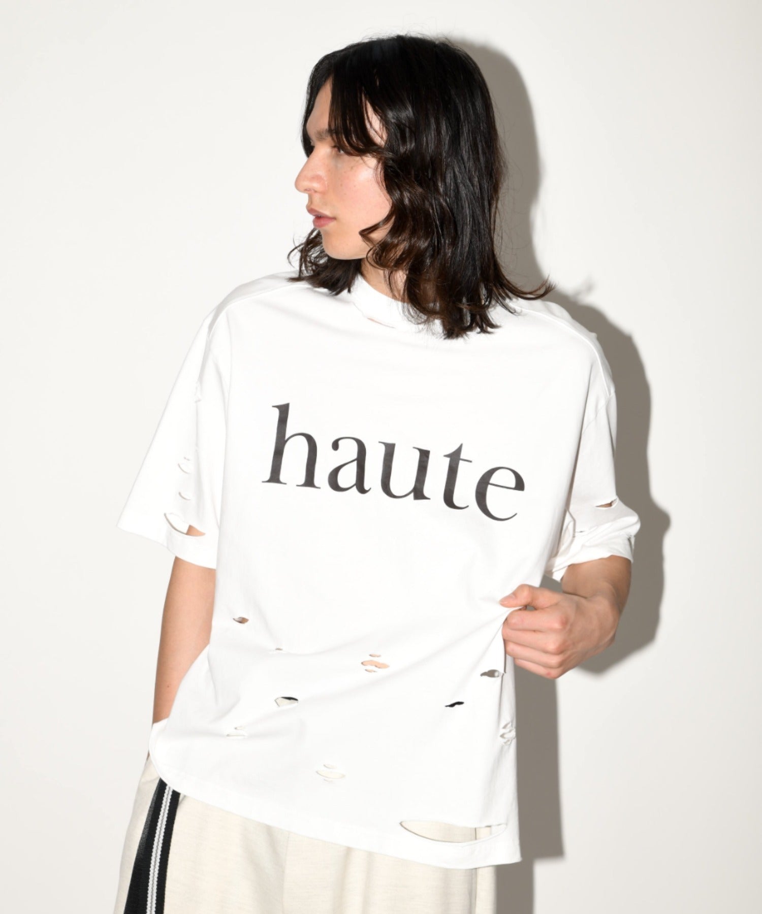 ”haute"damage S/S T-shirt - khaki