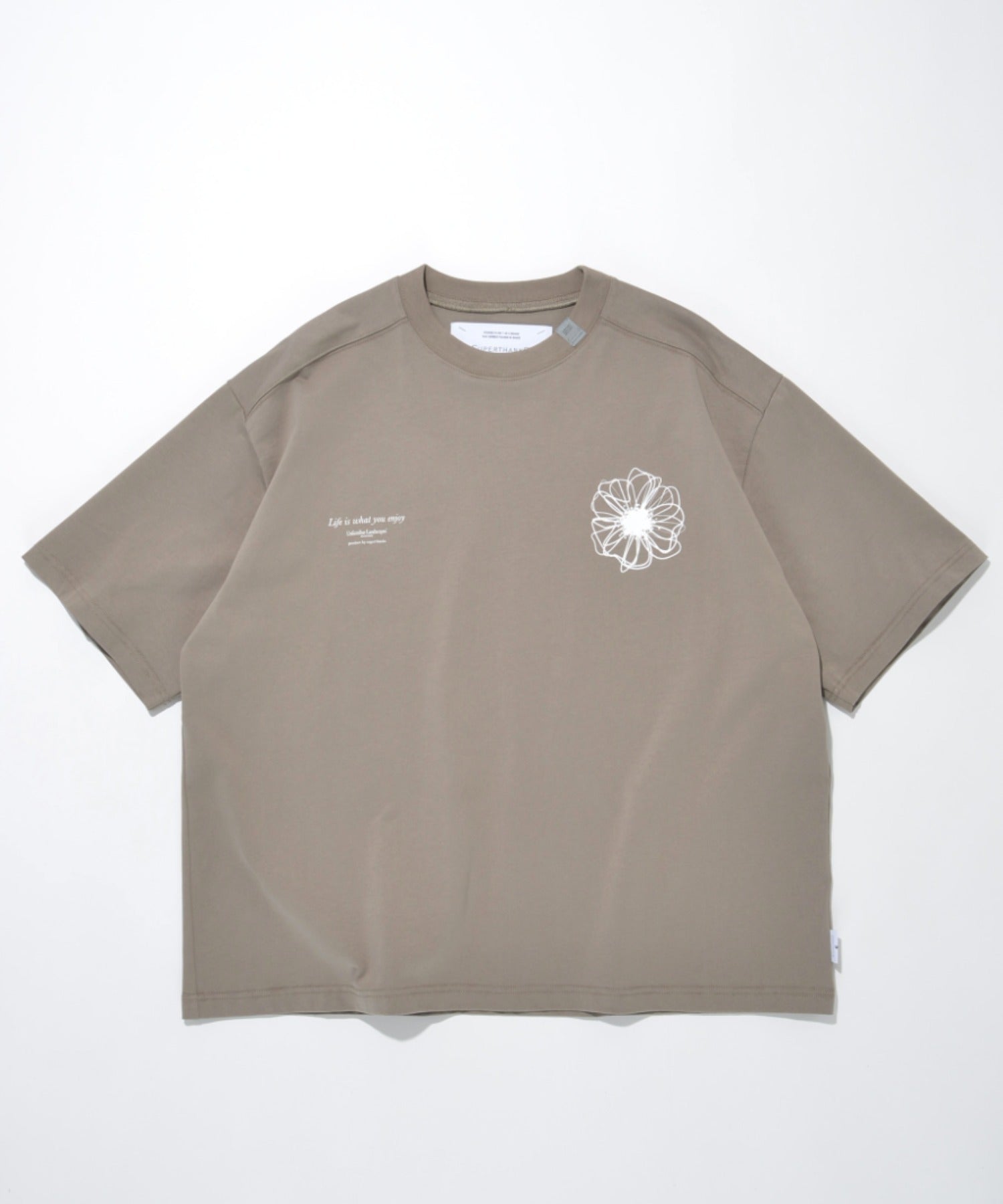 ”Bic flower" S/S T-shirt - khaki