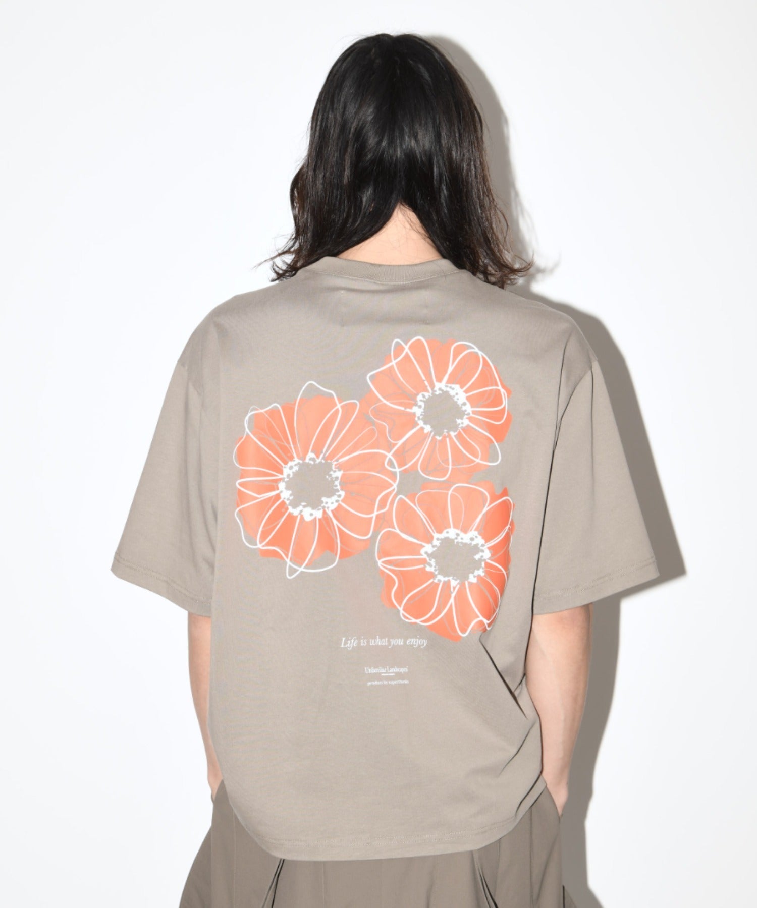 ”Bic flower" S/S T-shirt - khaki