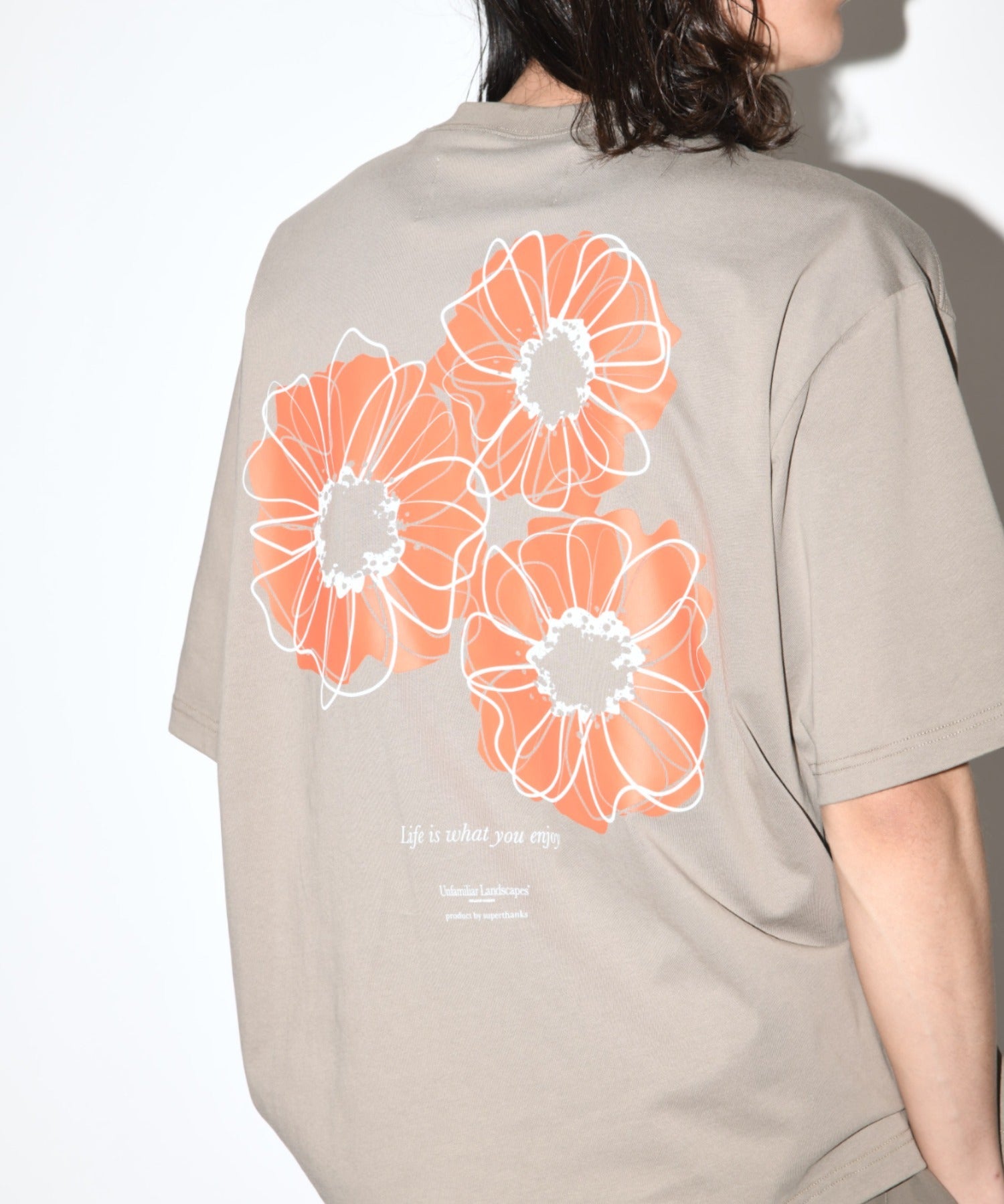 ”Bic flower" S/S T-shirt - khaki