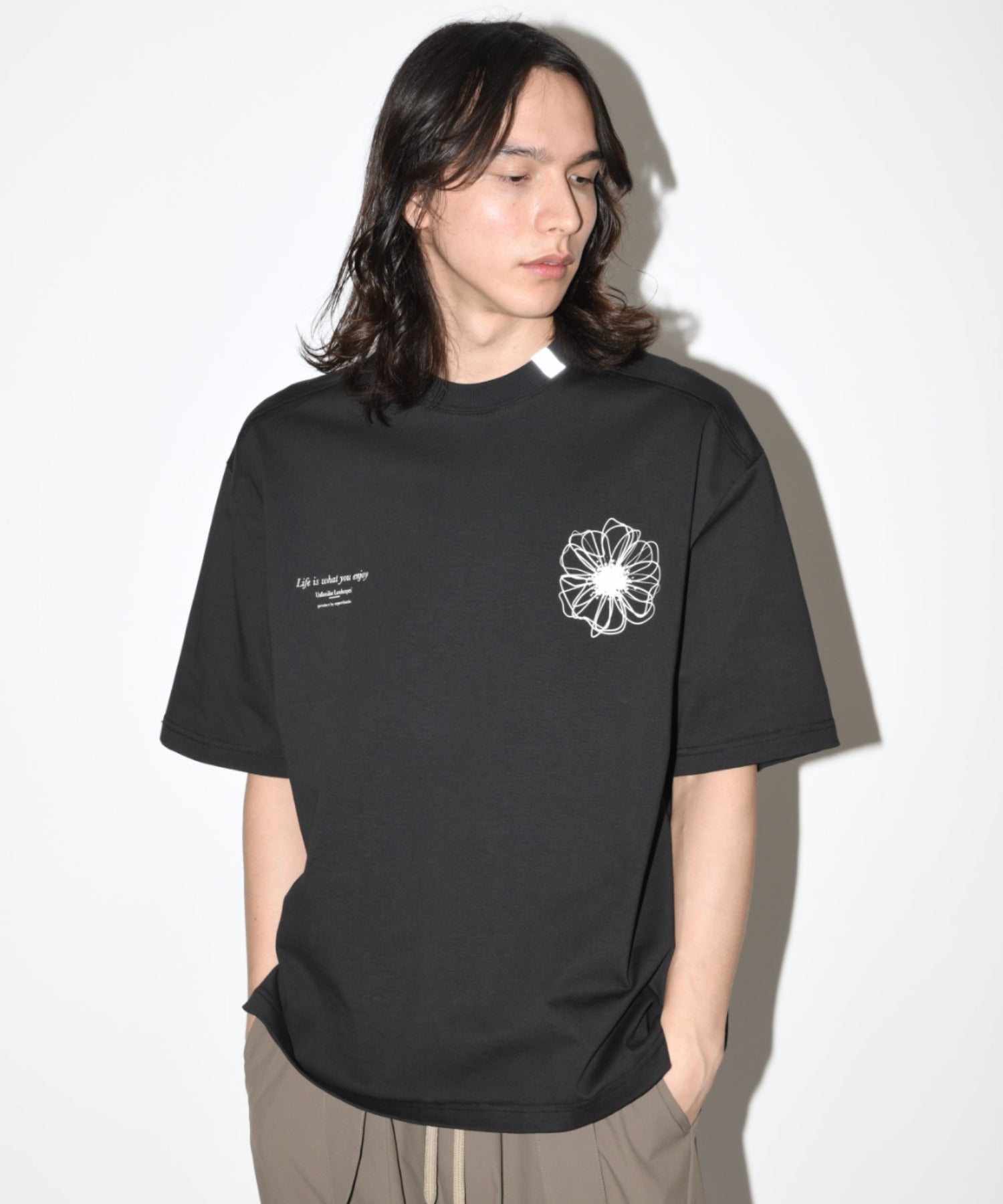 ”Bic flower" S/S T-shirt - khaki