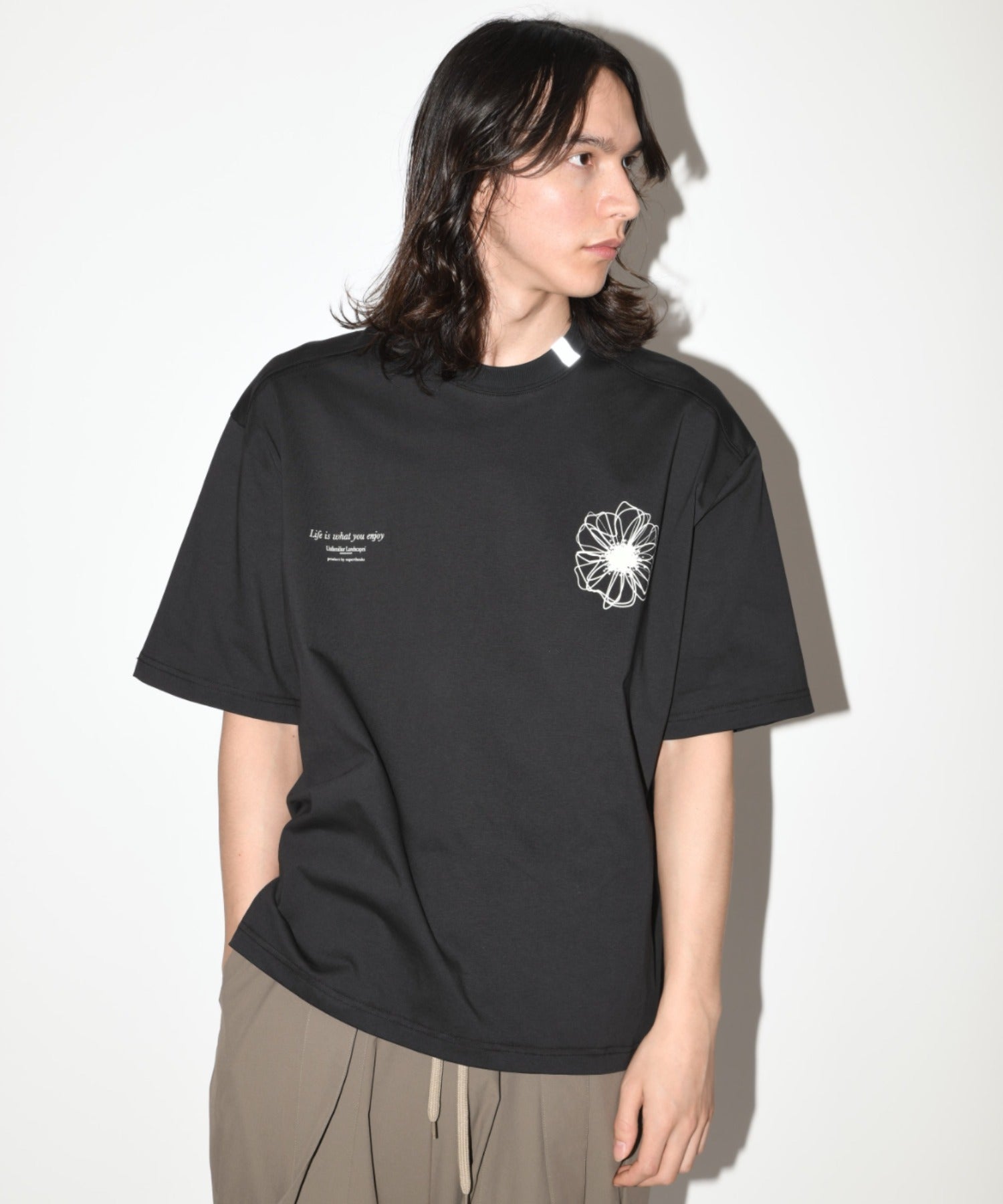 ”Bic flower" S/S T-shirt - khaki