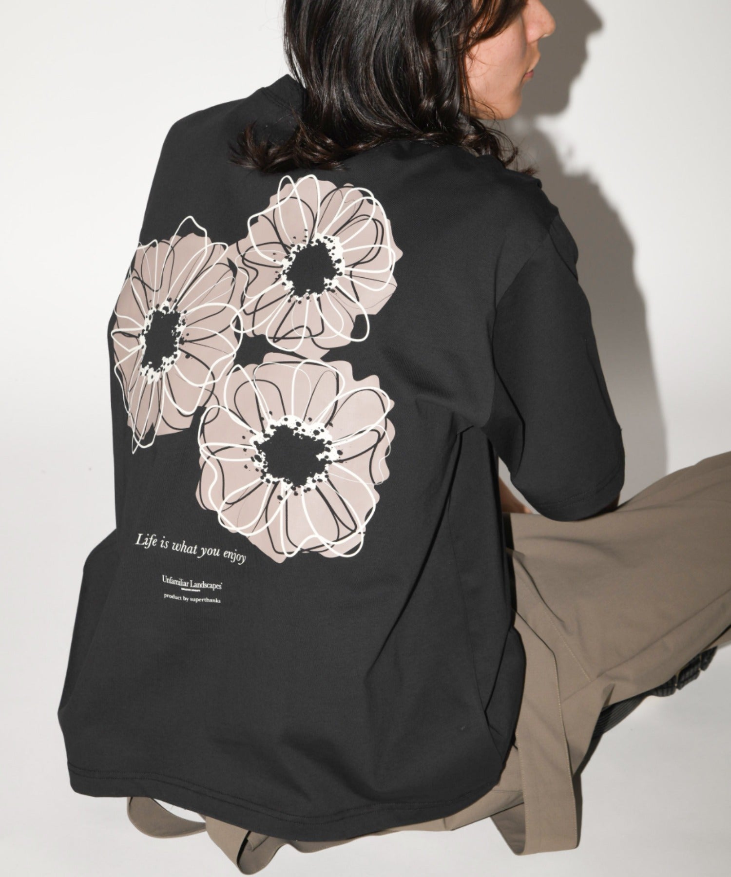 ”Bic flower" S/S T-shirt - khaki