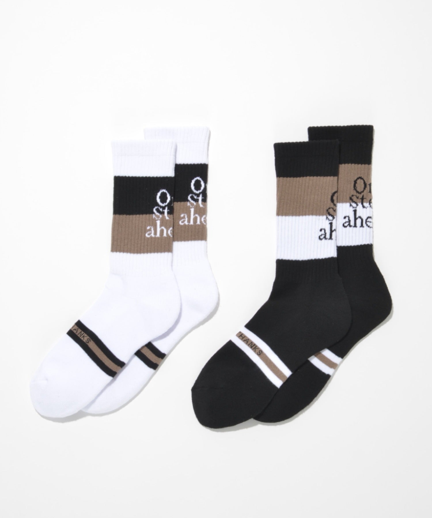 message 2-pack socks - line -black/white