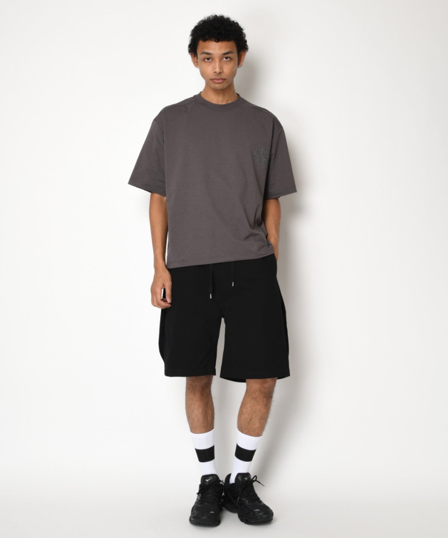 2-pack socks - 1line-white/black