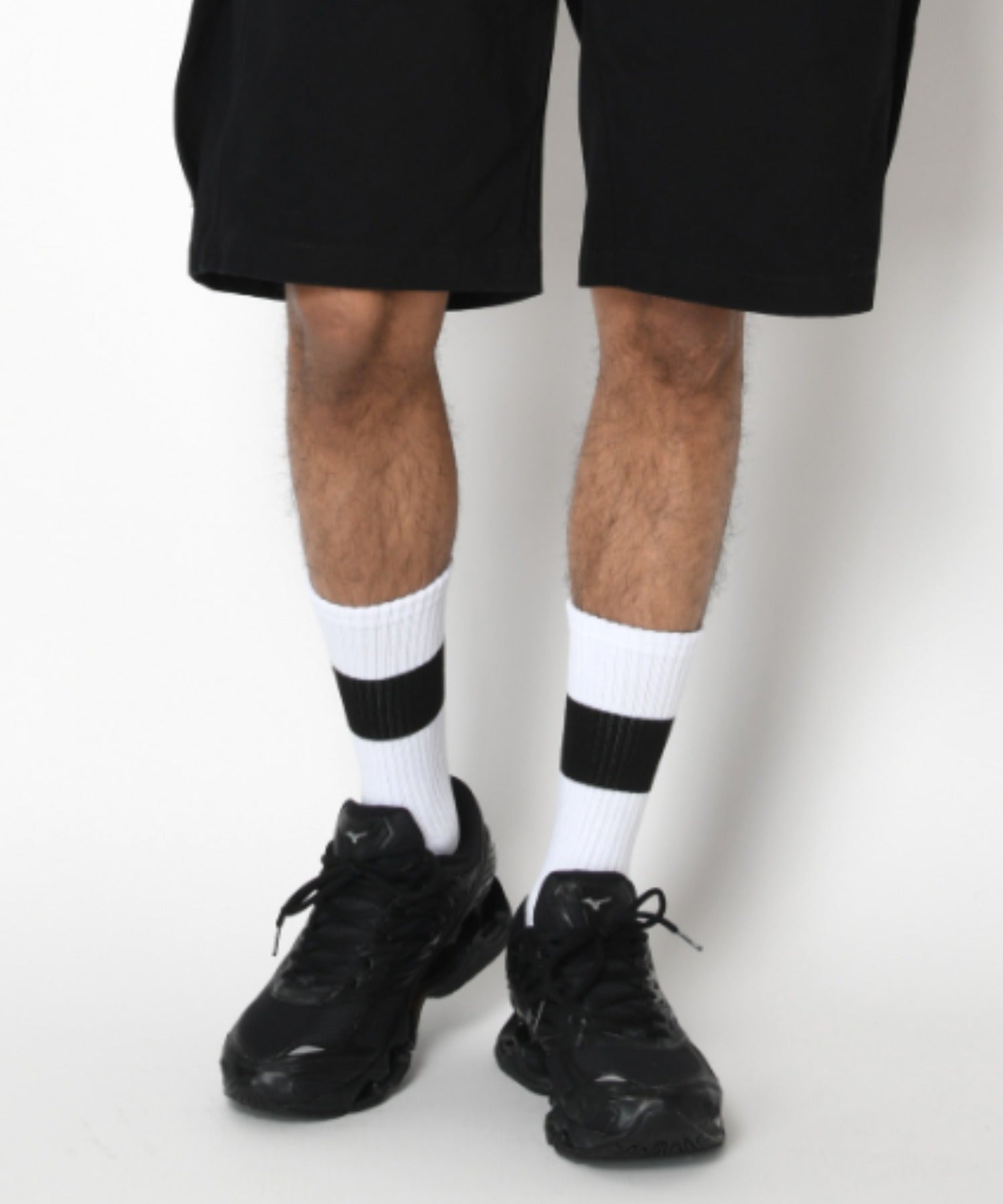 2-pack socks - 1line-white/black