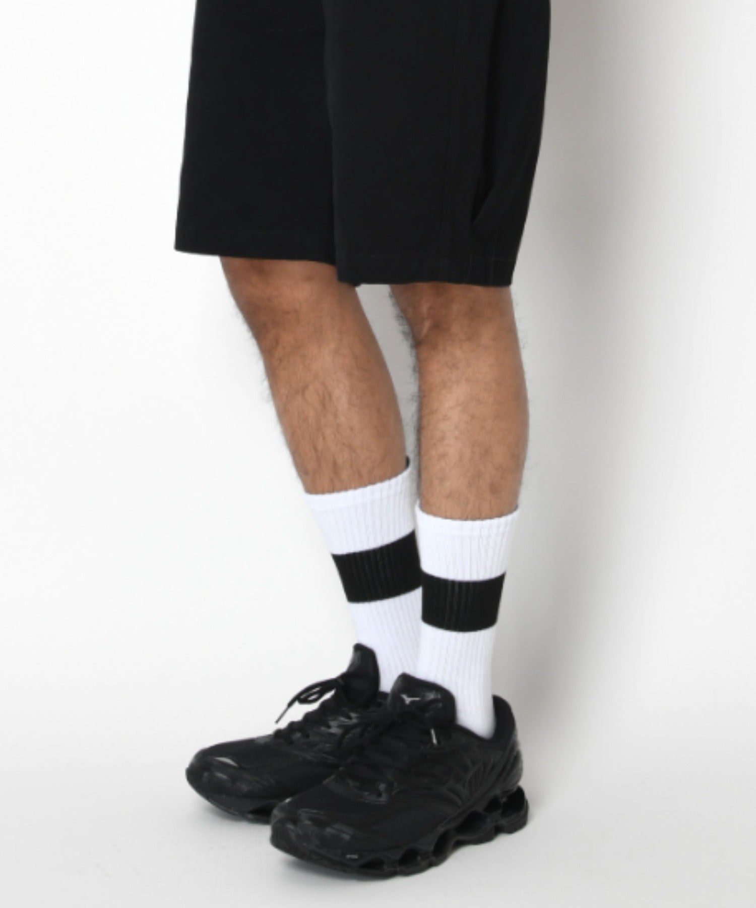 2-pack socks - 1line-white/black