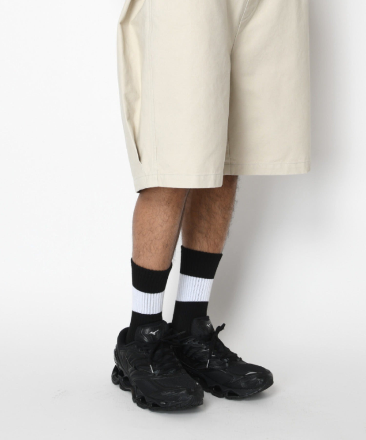 2-pack socks - 1line-white/black