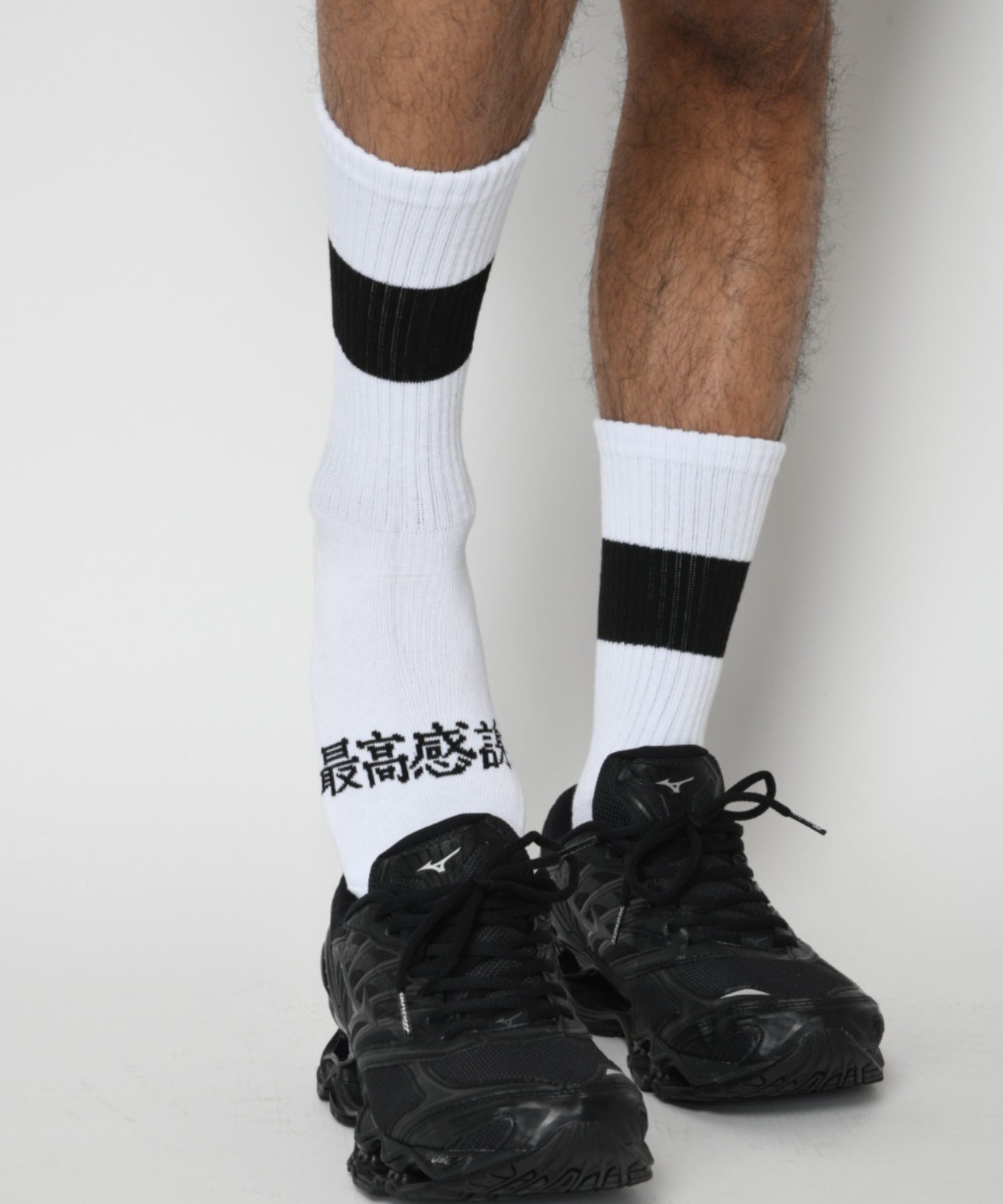 2-pack socks - 1line-white/black