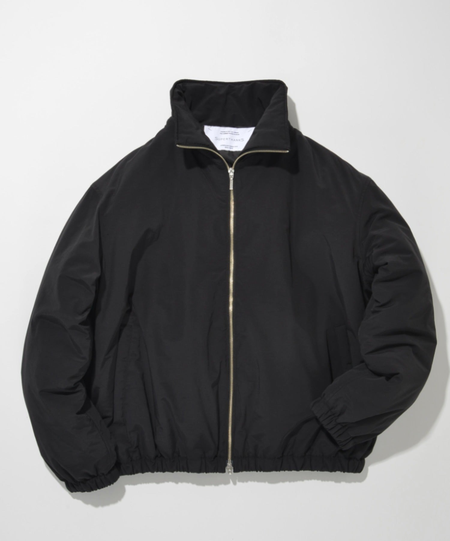 Zip-up Padded Short Jacket - greige