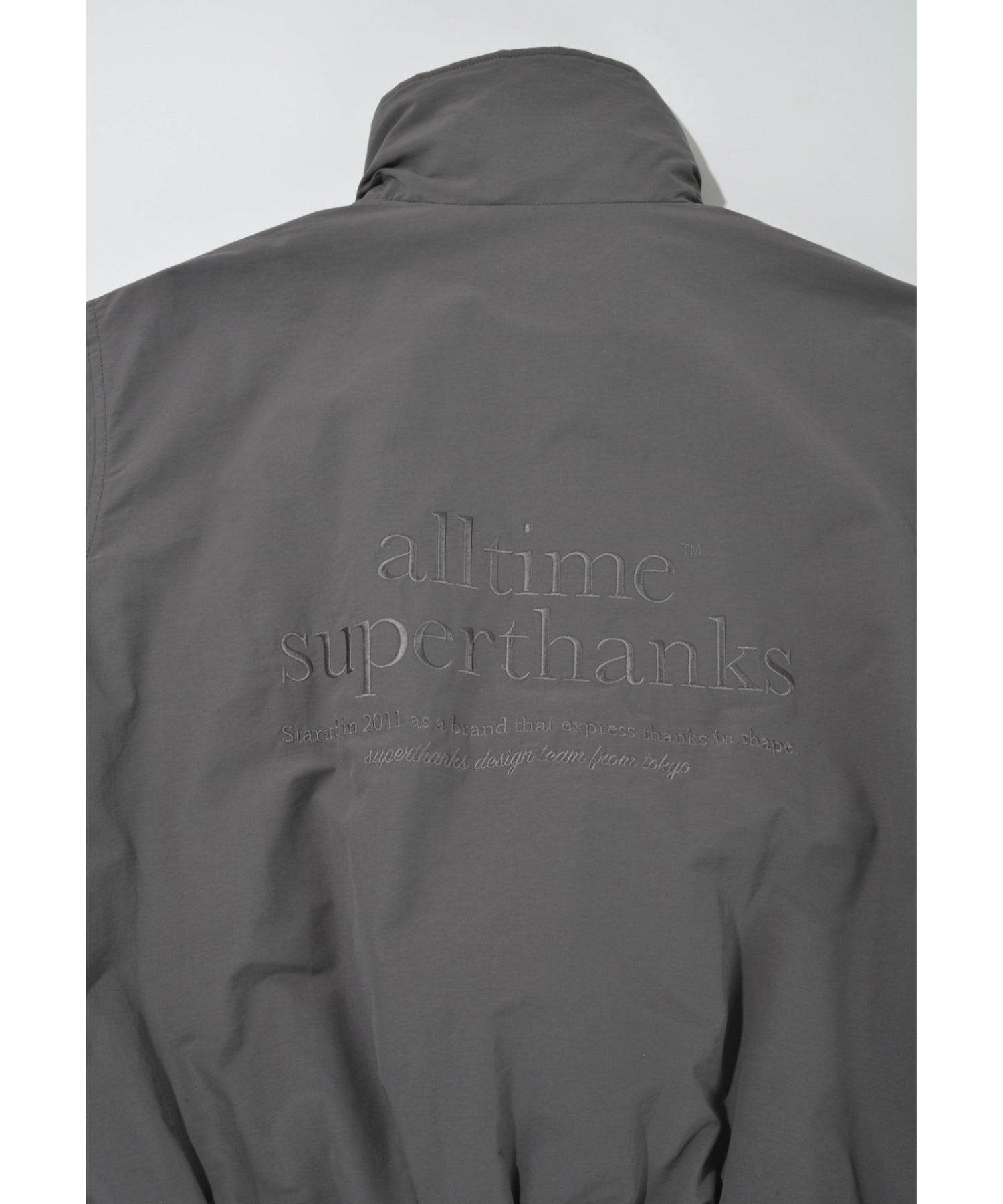 Zip-up Padded Short Jacket - greige