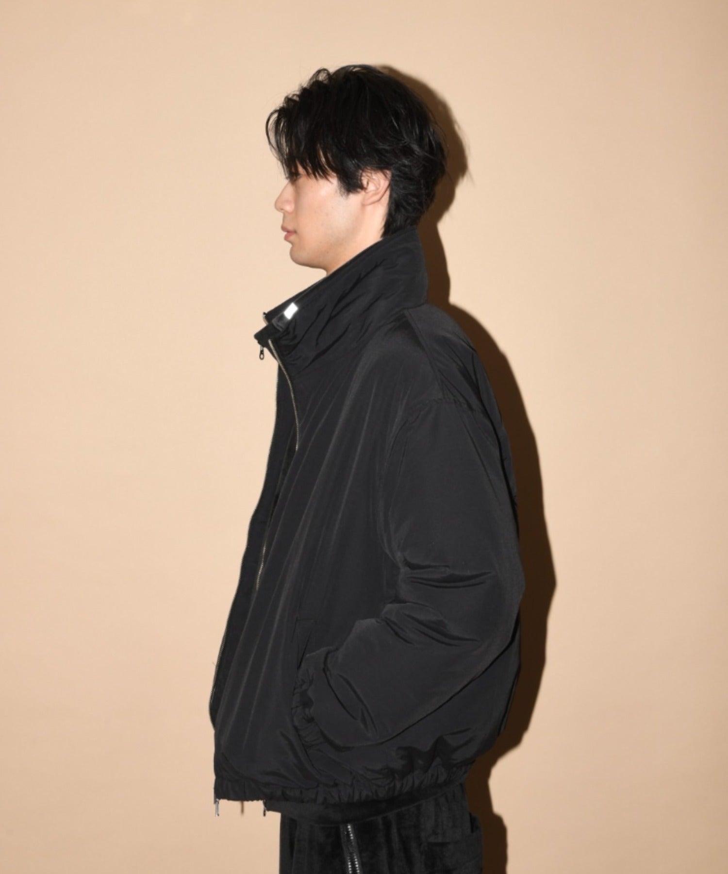 Zip-up Padded Short Jacket - c.gray