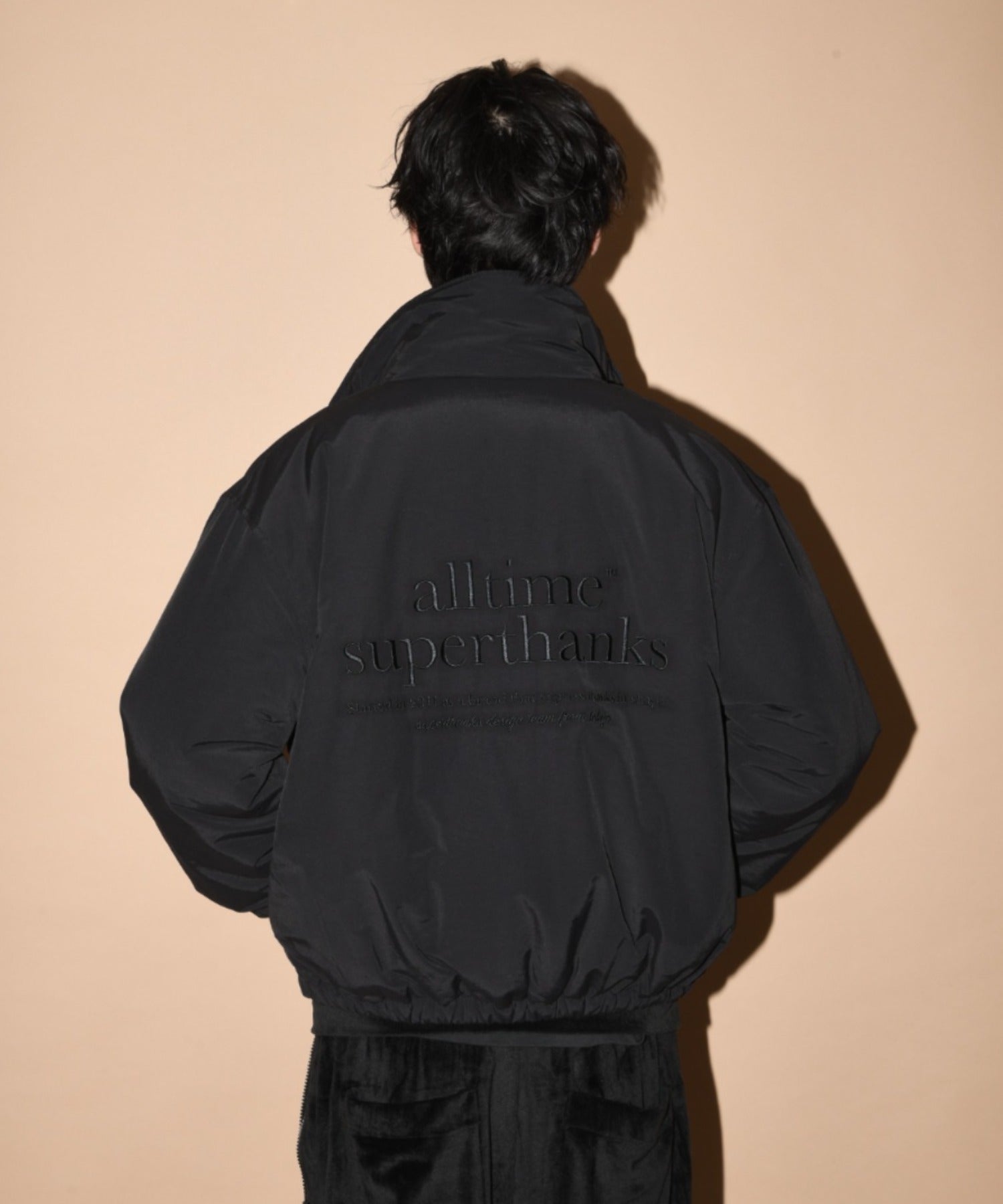 ねこのきもち【未使用】HAUNT SHORT BLOUSON ブラック ZIP BLOUSON | ANCELLM