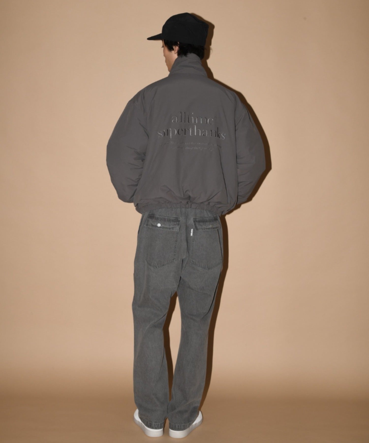 Double Knee Baker Pants- gray denim