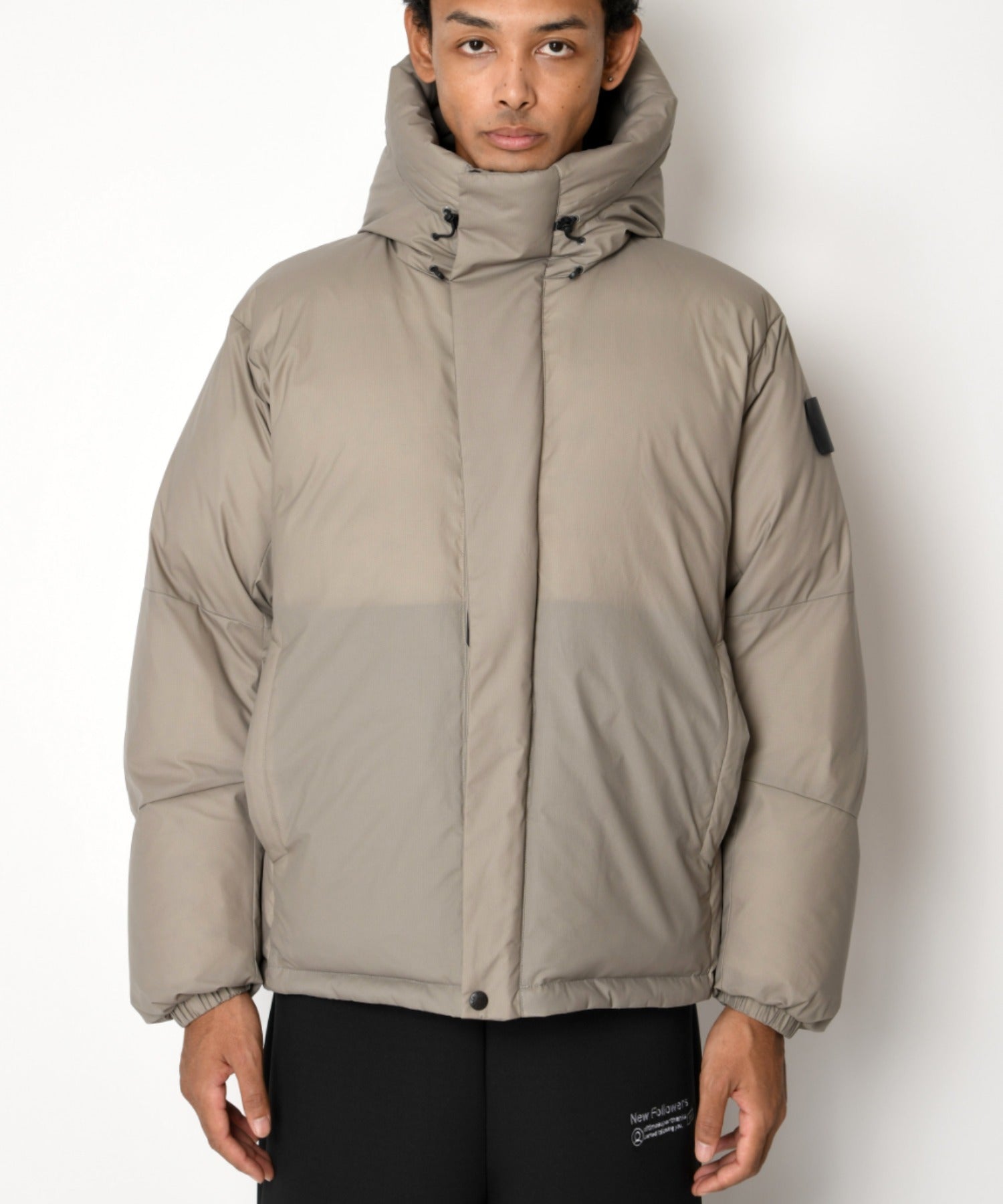 TATRAS✕VANSON コラボ ジップアップジャケット シルバーグレー AOAP Collaboration Down Jacket - khaki