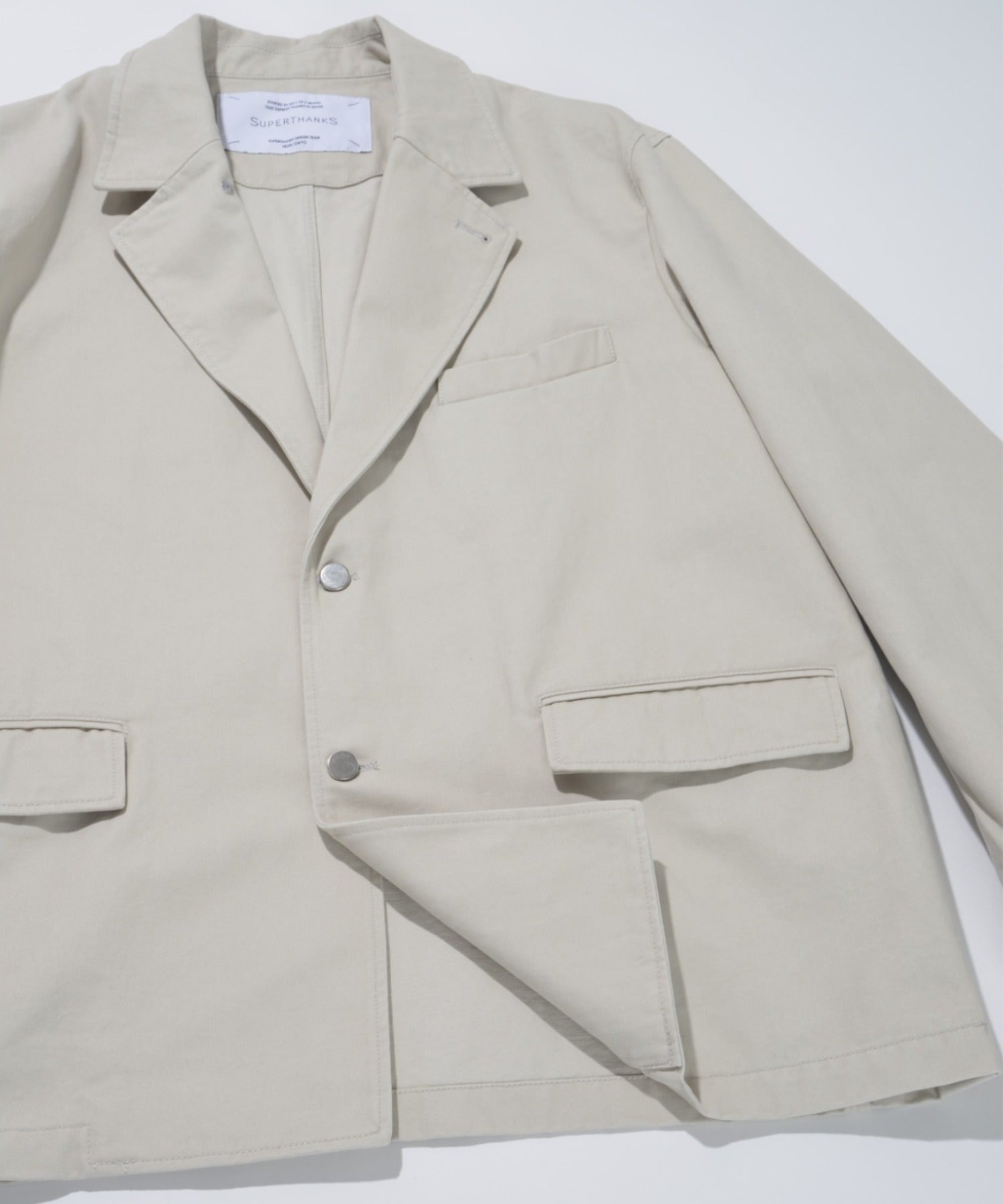 Pigment dyed Twill Jacket - ivory