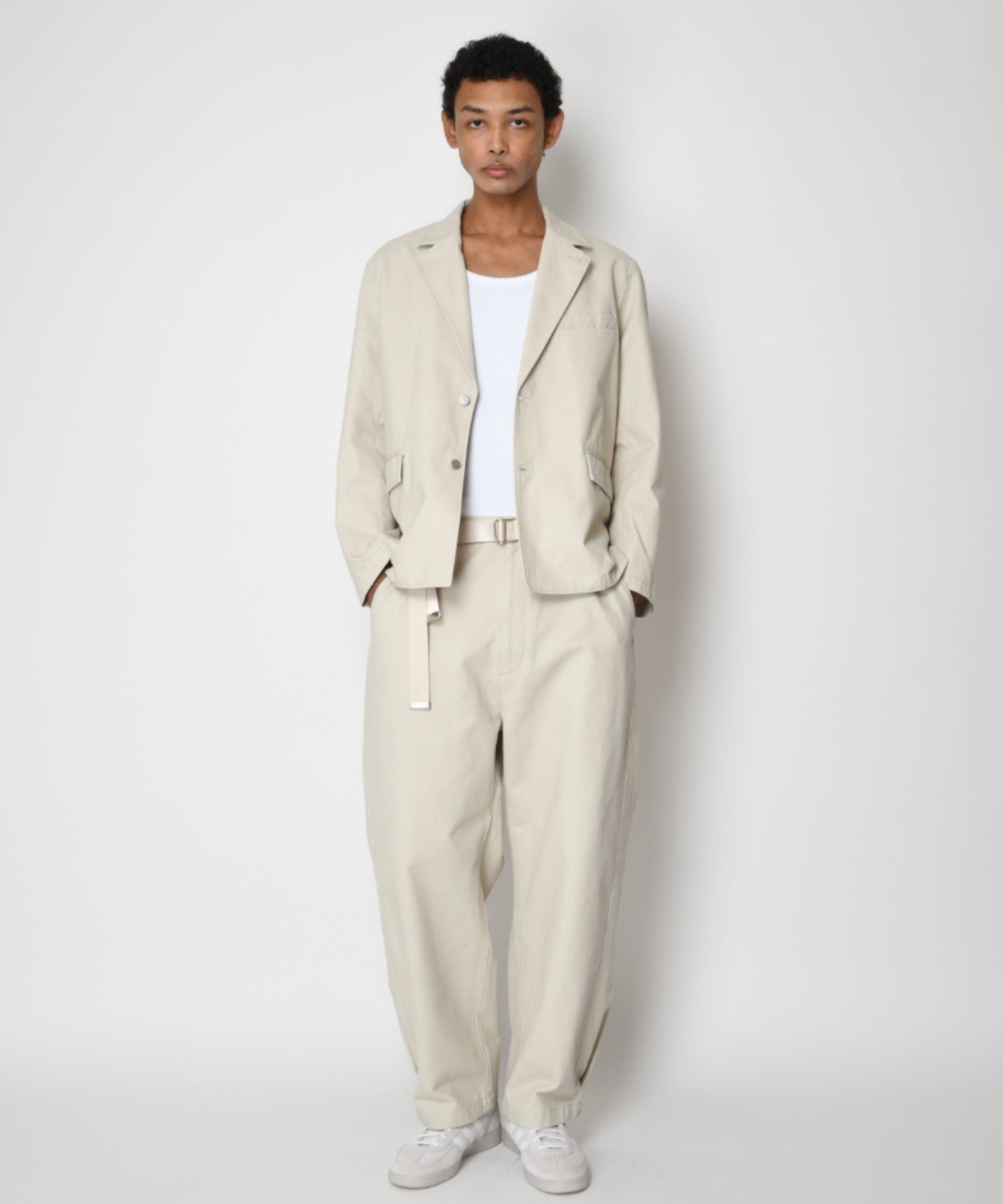 Pigment dyed Twill Jacket - ivory