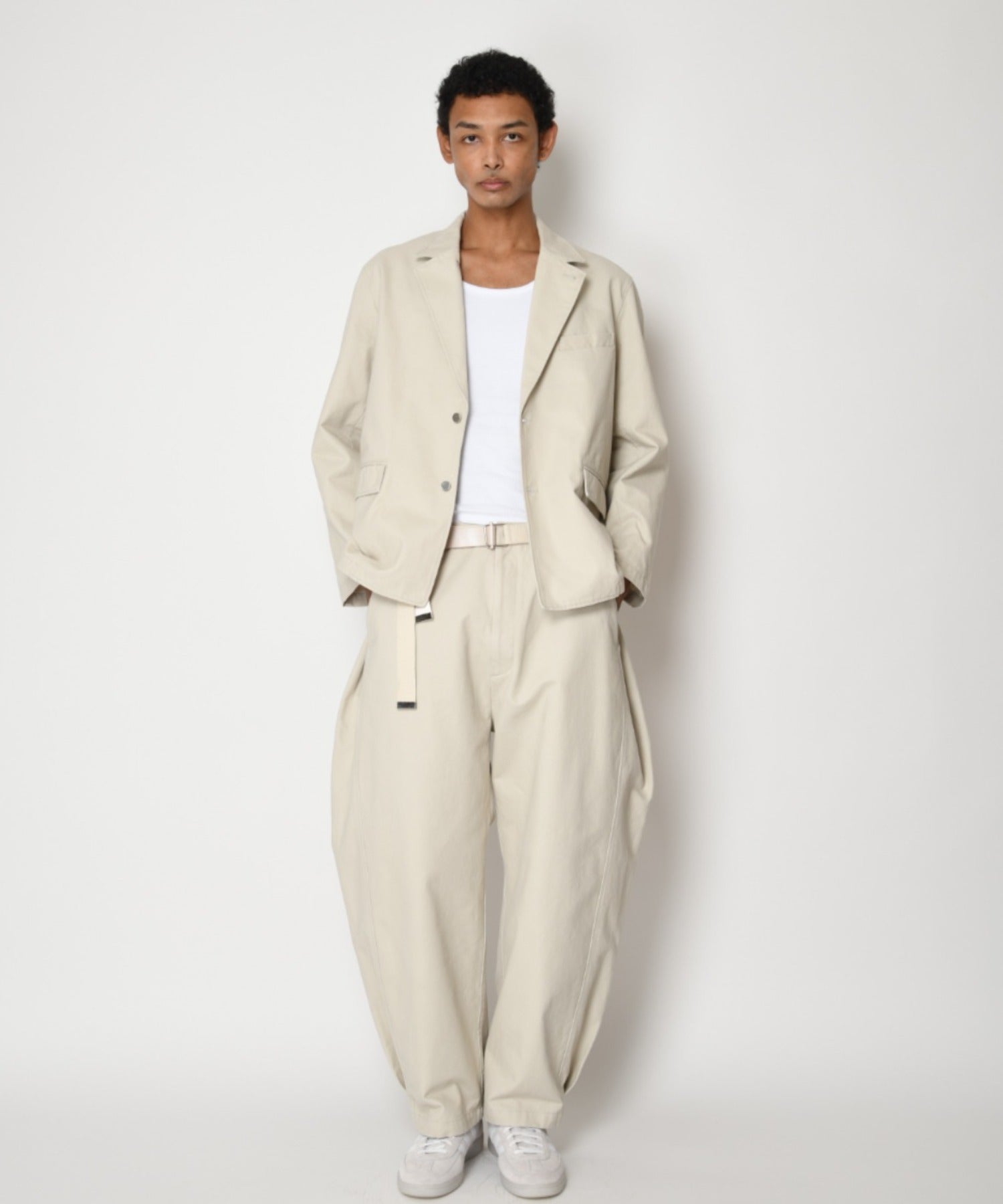 Pigment dyed Twill Jacket - ivory