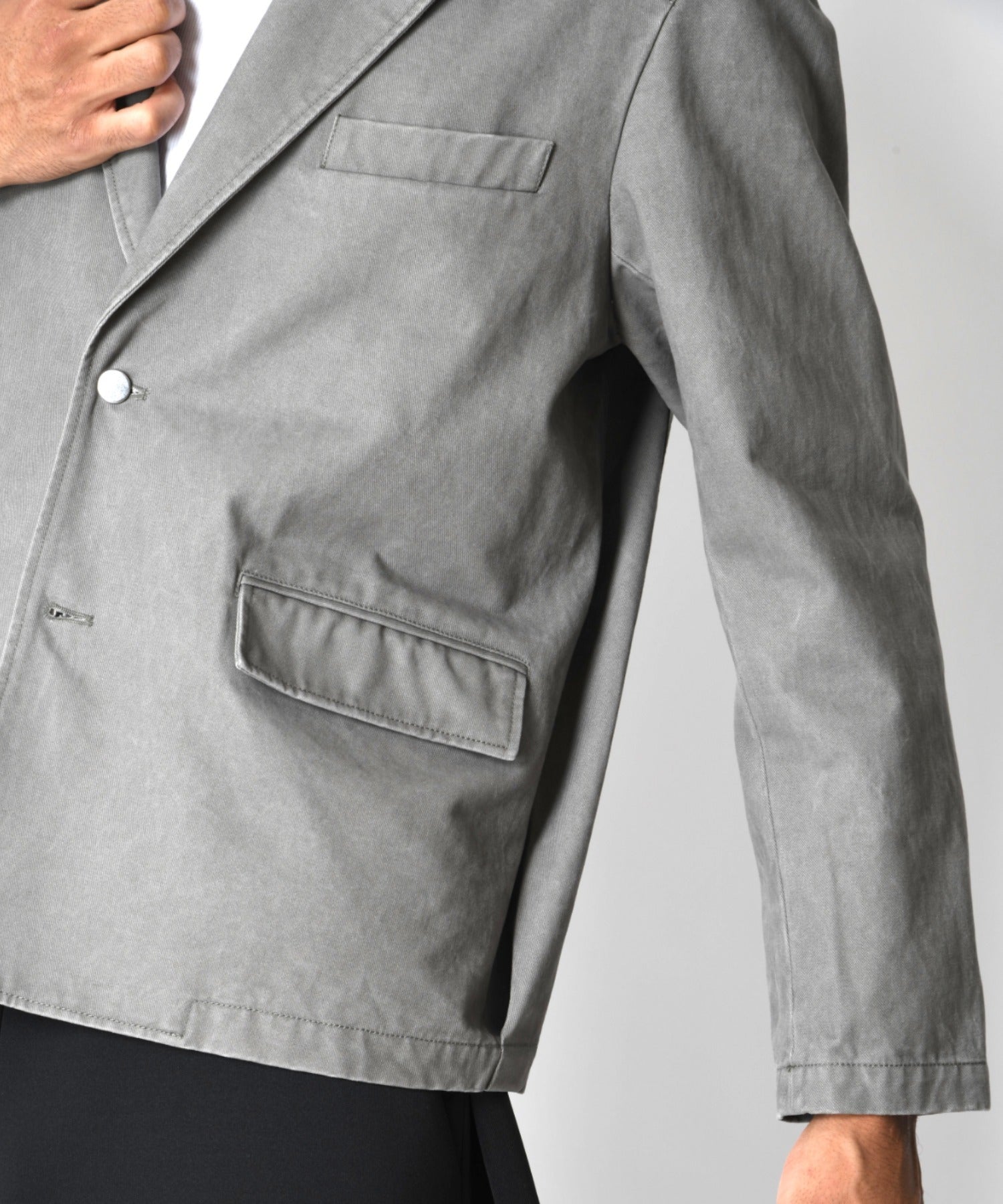 Pigment dyed Twill Jacket - ivory