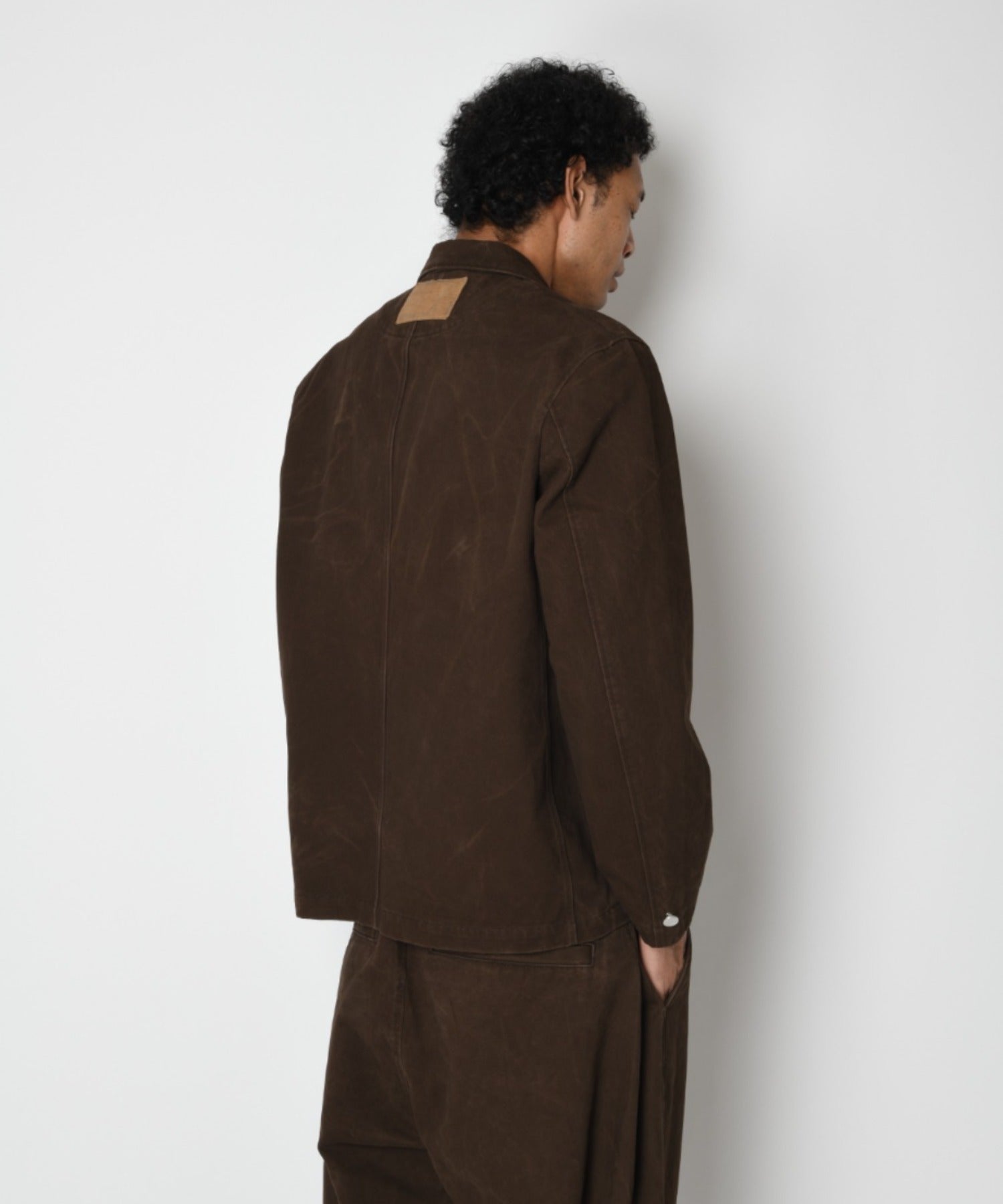 Pigment dyed Twill Jacket - brown