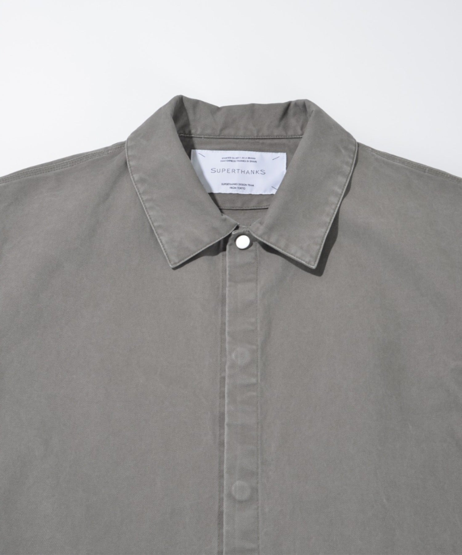 Pigment dyed Twill Shirt Jacket - black